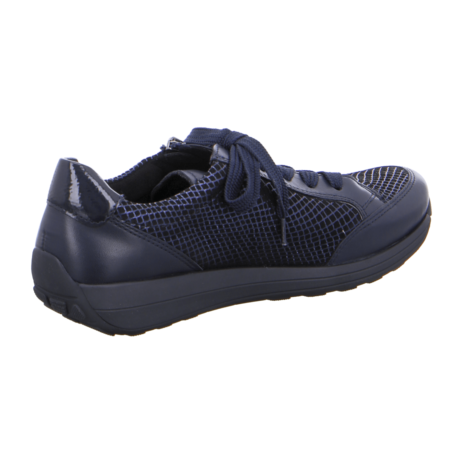 ARA MERANO Women's Sneakers in Blue Smooth Leather with Lace-Up Closure and Warmly Lined Interior