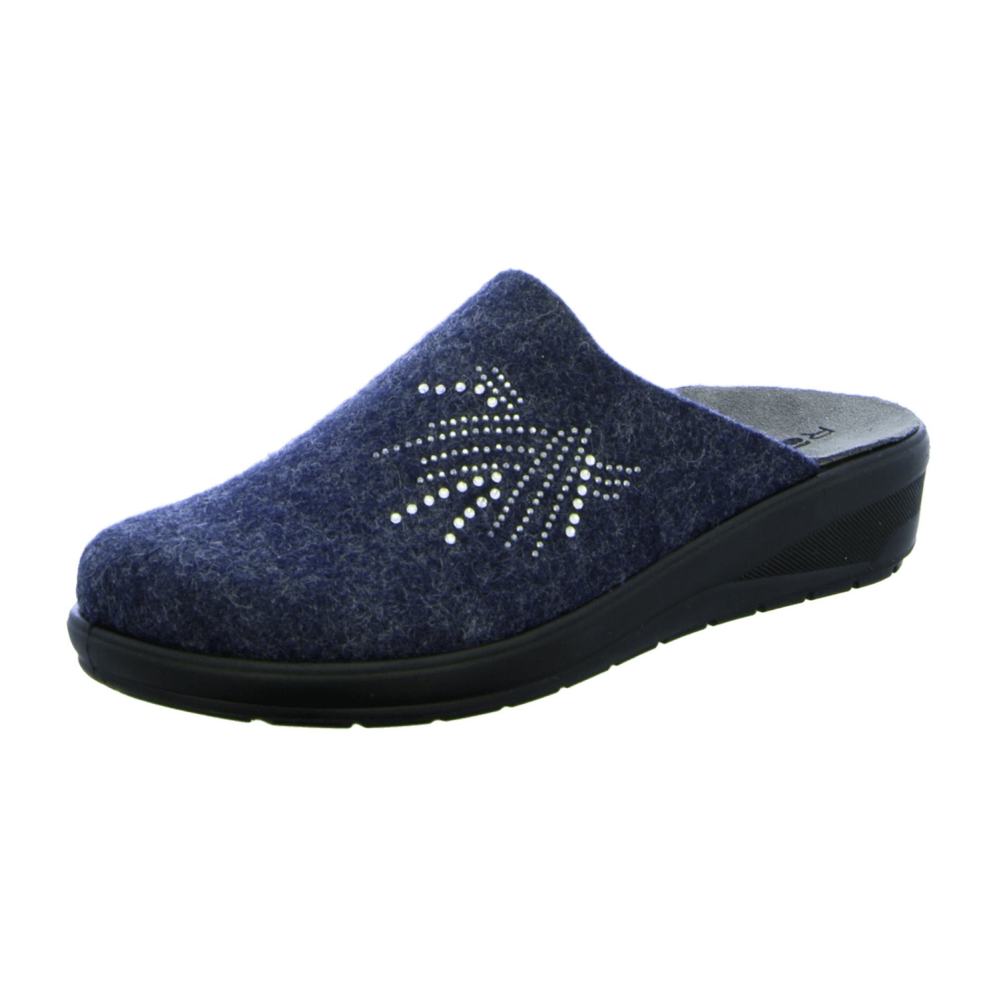 Rohde Catania Blue Women's Slip-On Shoes Warm Felt Lining Flat Heels