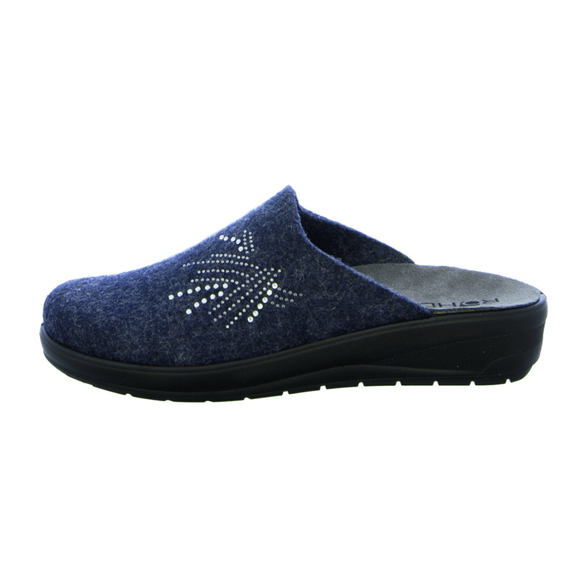 Rohde Catania Blue Women's Slip-On Shoes Warm Felt Lining Flat Heels