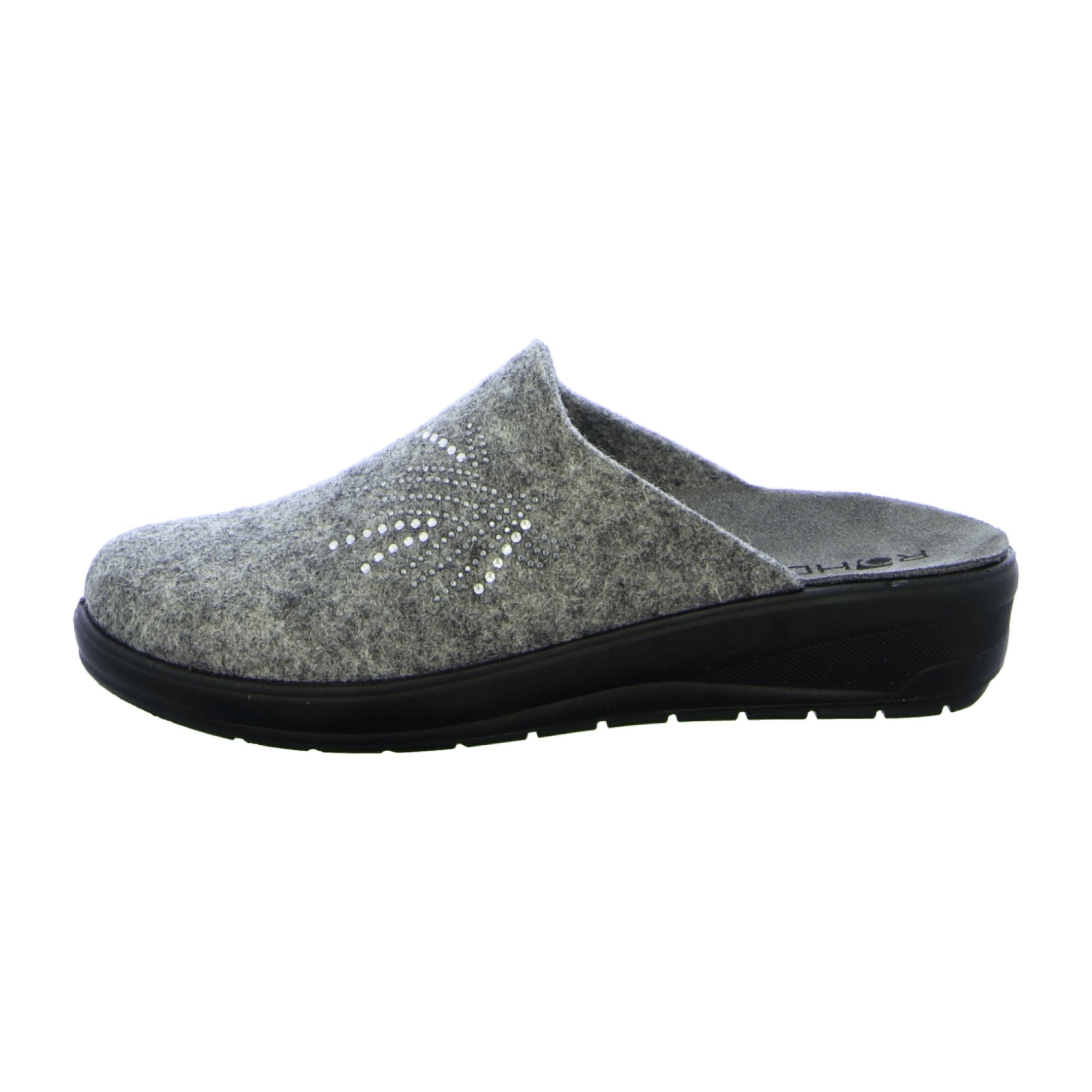 Rohde 6162 Women's Gray Slip-On Shoes with Wedge Heel for Fall Winter