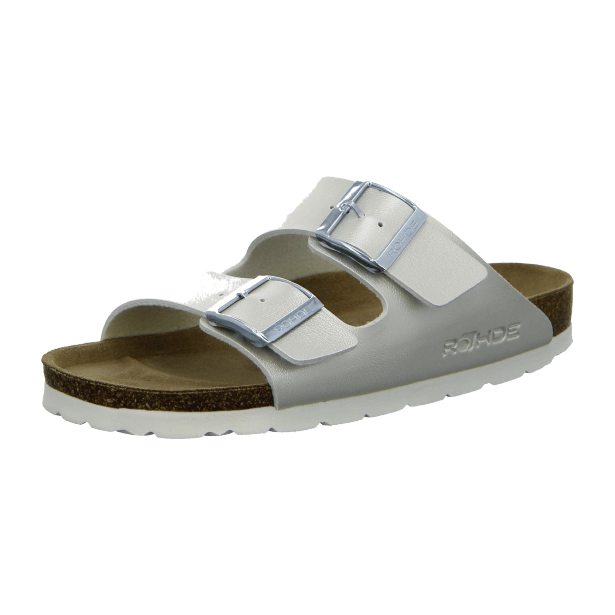 Rohde 5623-01 Women's Sandals Silver Open Toe Flat Comfortable Summer Shoes