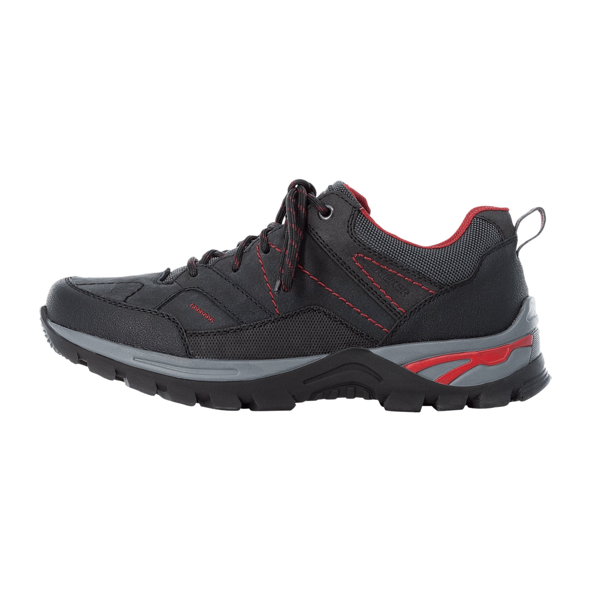 Rieker Venture Runner CK2944-002 Mens Black Sneakers Mesh Suede Comfort Shoes