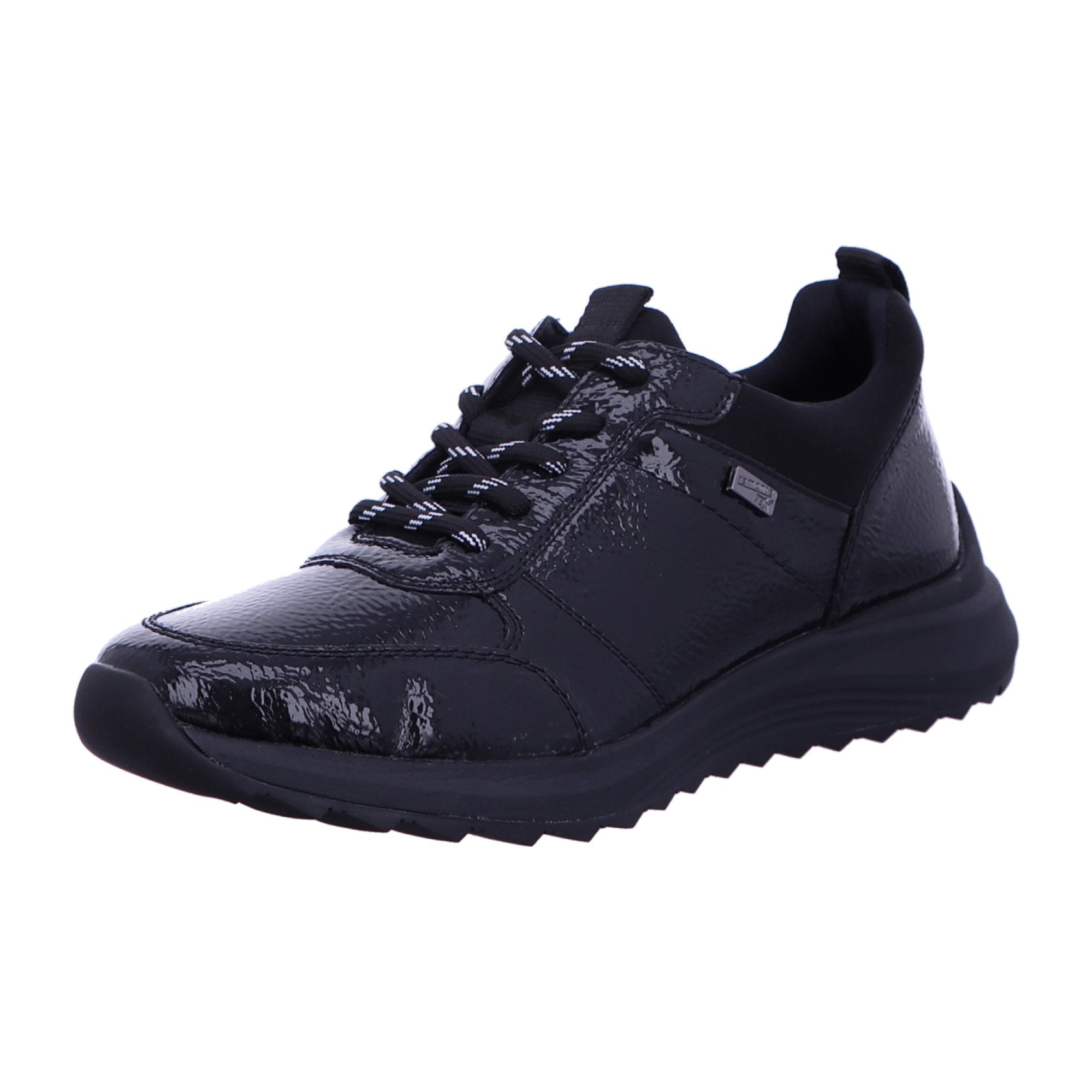 Remonte D570402 Women's Black Leather Sneakers with Removable Insole