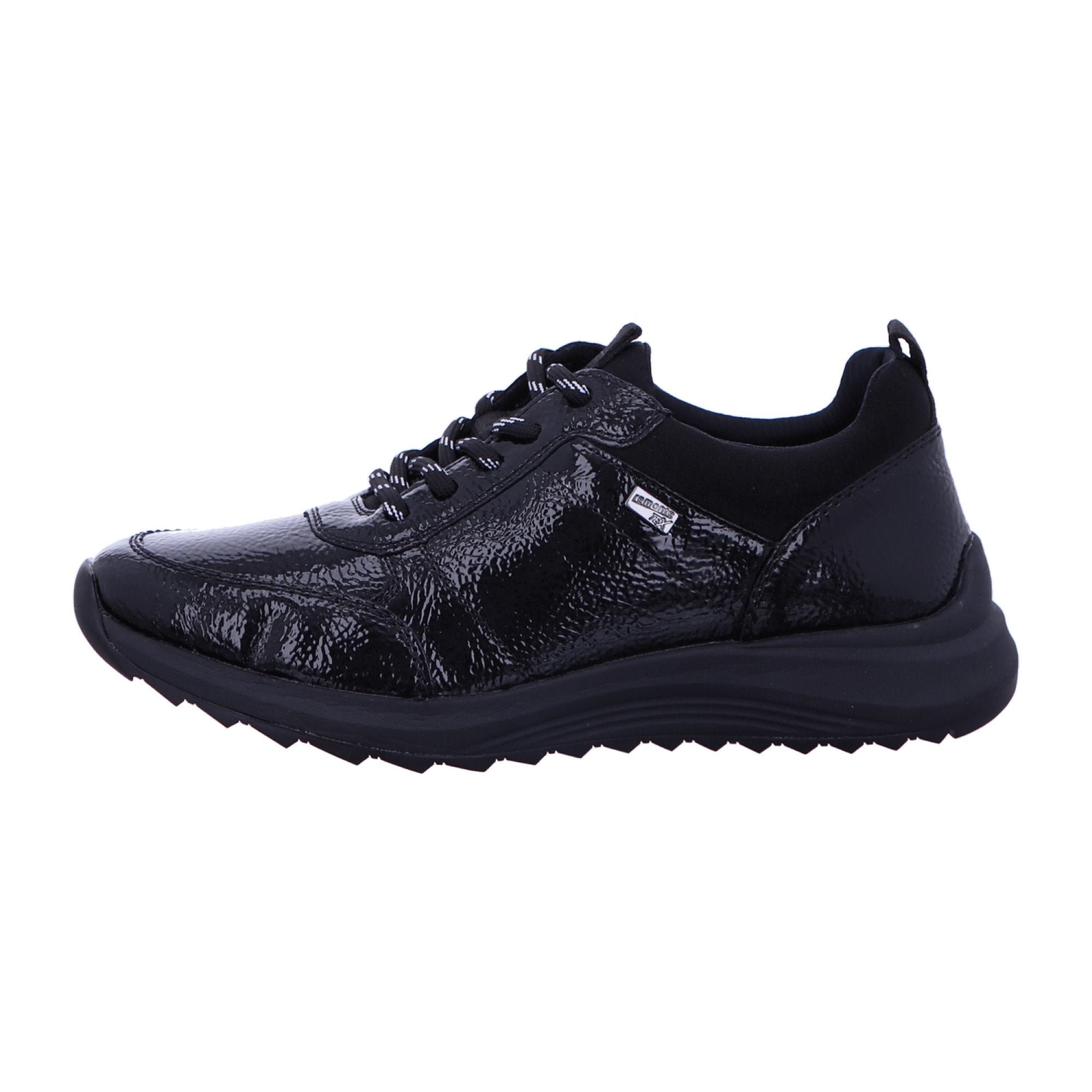 Remonte D570402 Women's Black Leather Sneakers with Removable Insole