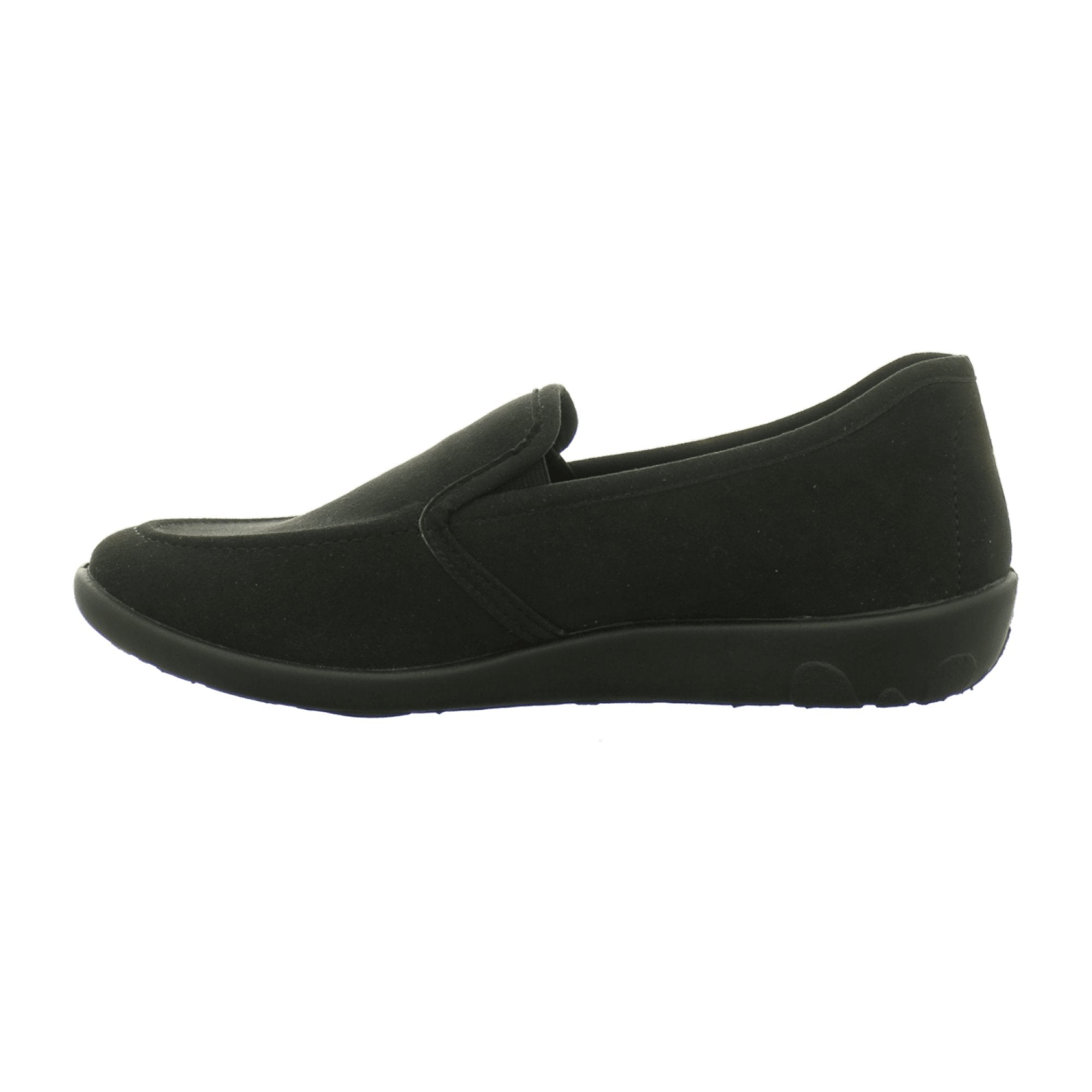 Rohde Ballerup Women's Black Shoes, Flat Heel, Round Toe, Lace-Up, Textile Material