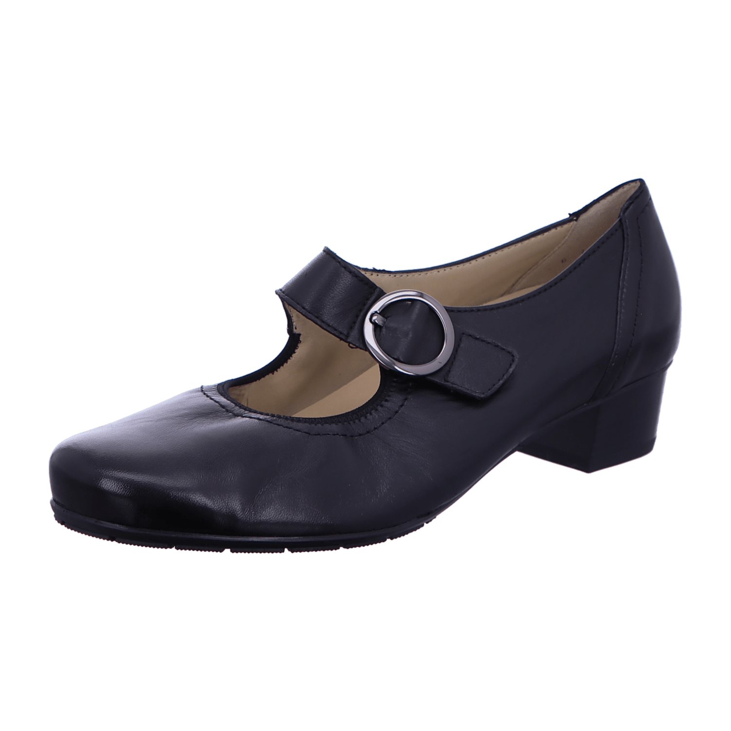 ARA NANCY Women's Pumps Smooth Leather Pull-On Style Round Toe Black