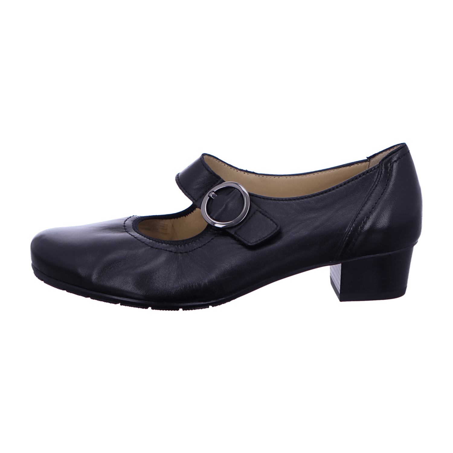 ARA NANCY Women's Pumps Smooth Leather Pull-On Style Round Toe Black