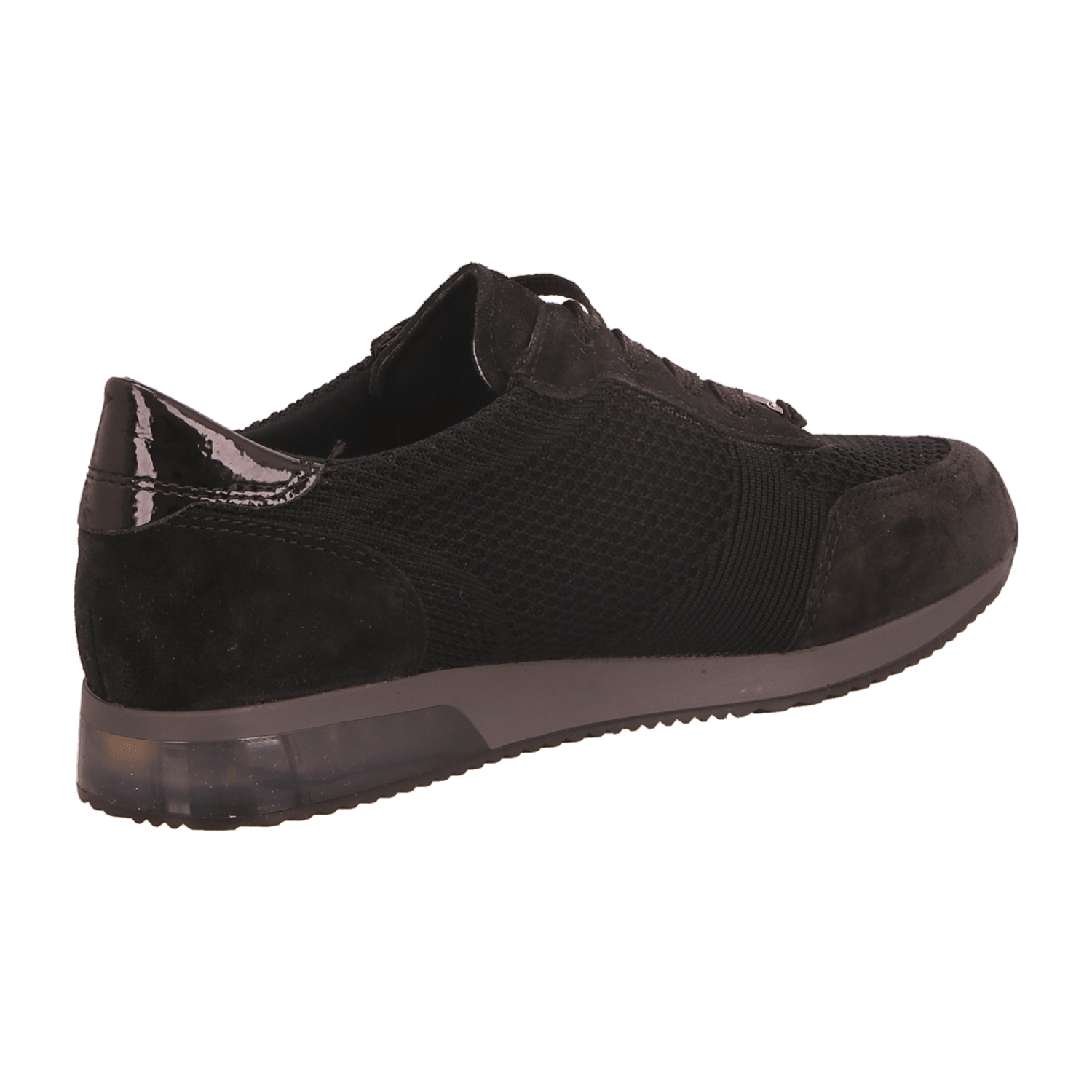 ARA Women's Sneakers Black Textile Lace-Up Cold Weather Insulated Open Toe