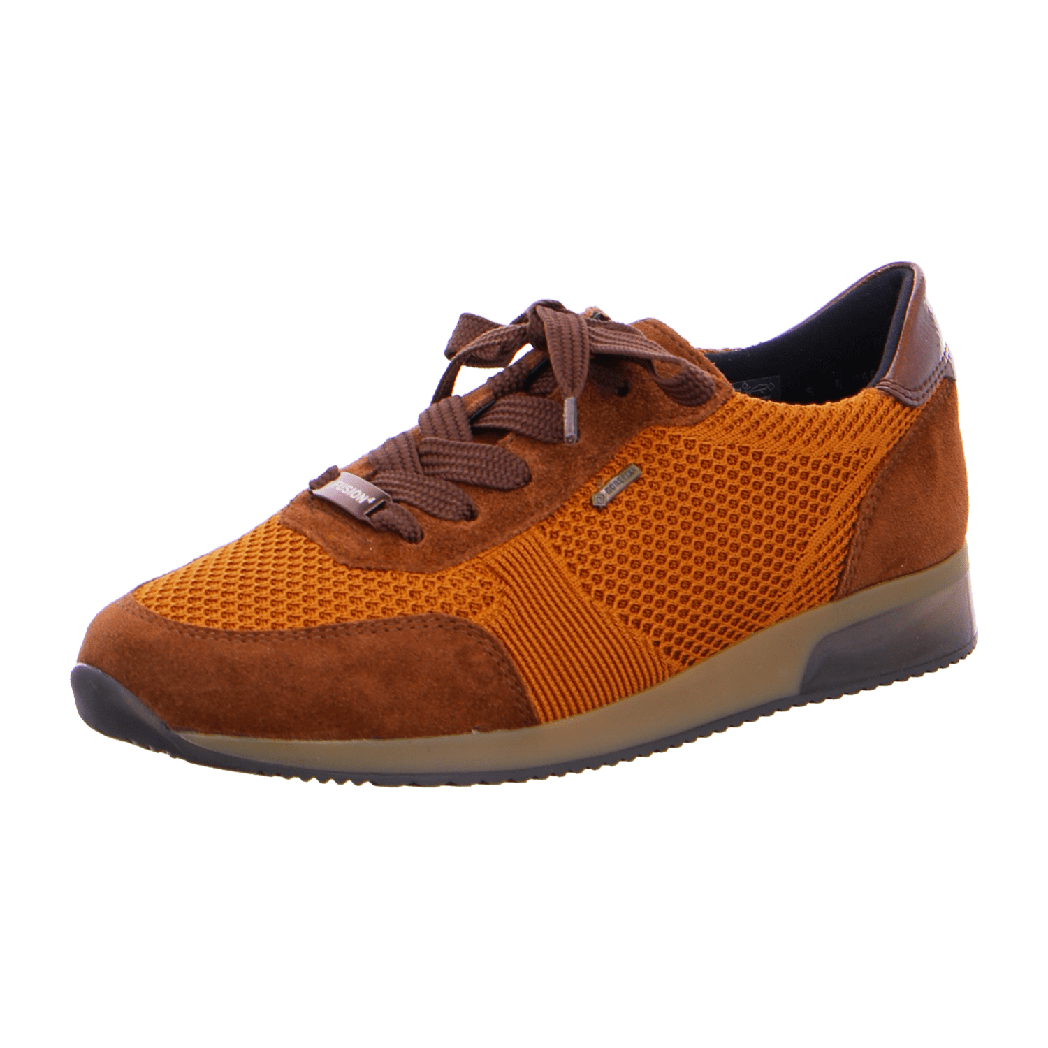 ARA Women's Sneakers in Brown Nubuck Leather with Open Toe and Synthetic Sole