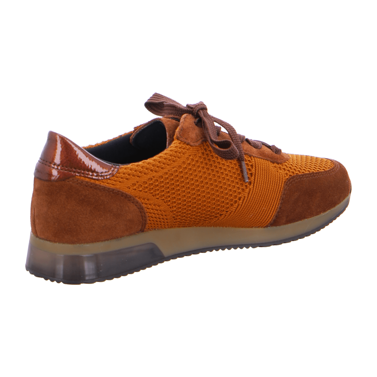ARA Women's Sneakers in Brown Nubuck Leather with Open Toe and Synthetic Sole
