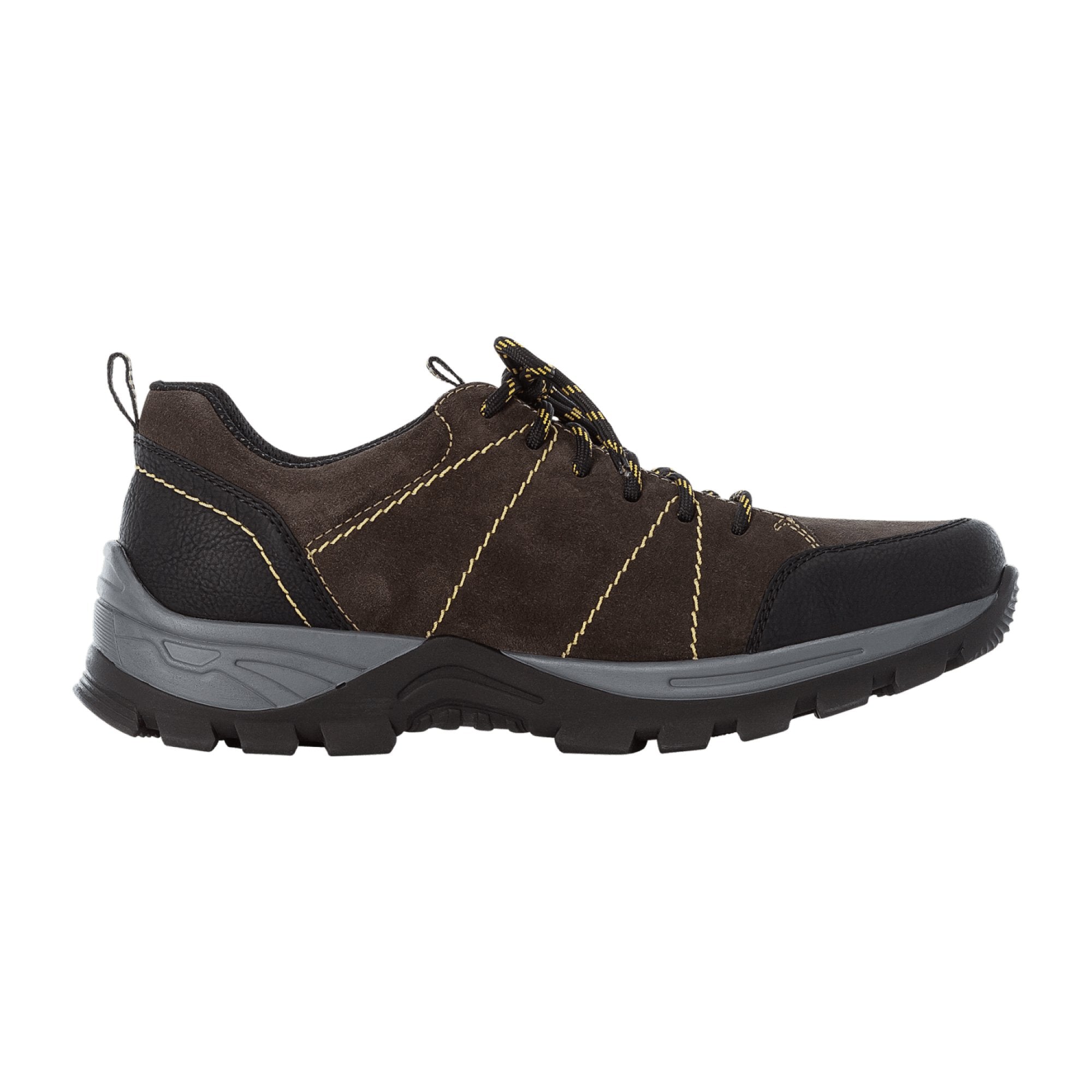 Rieker Men's Brown Lace-Up Comfort Shoes B6820-01 Synthetic Textile Lining