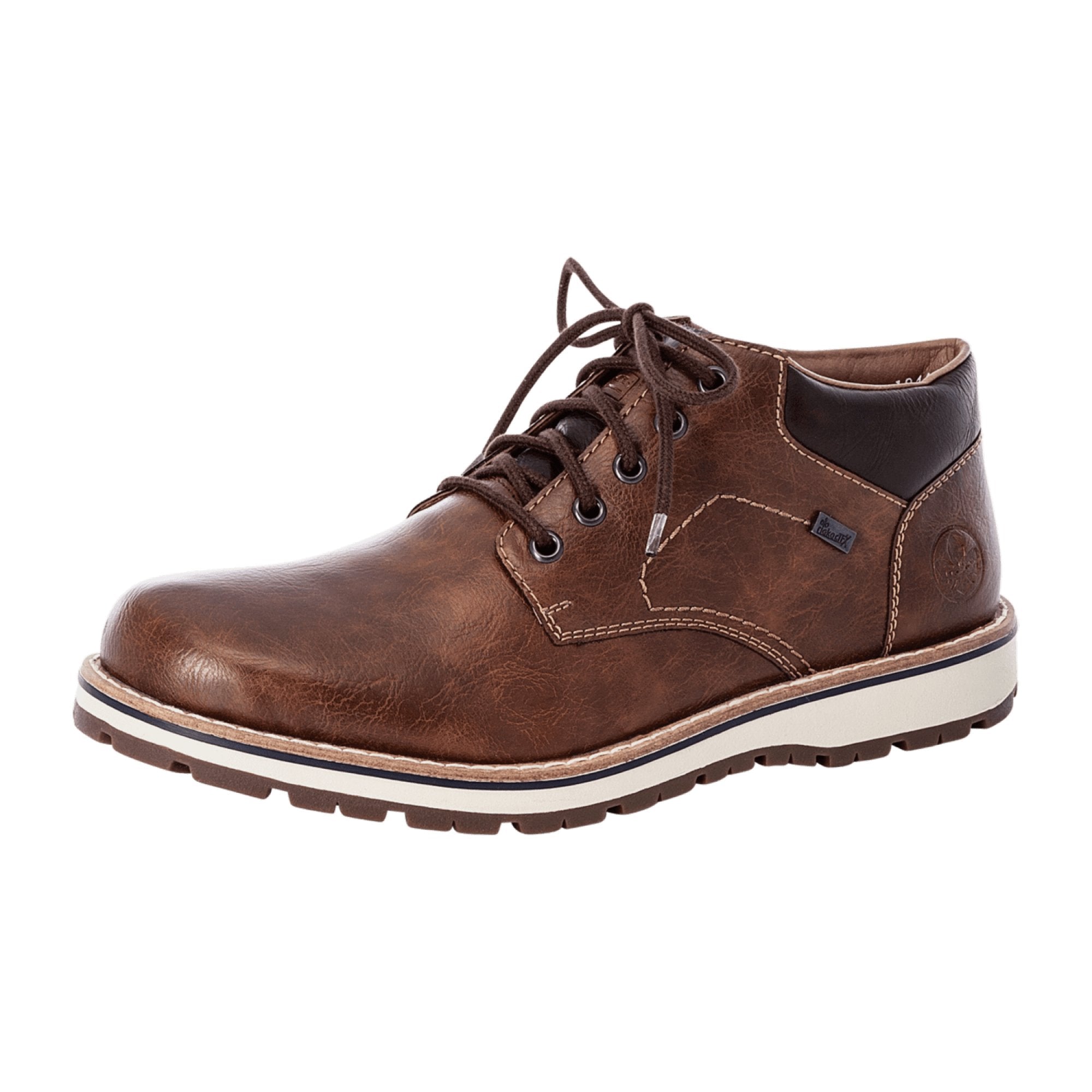 Rieker Men's Brown Lace-Up Shoes Comfortable Stylish Durable with RiekerTex Technology