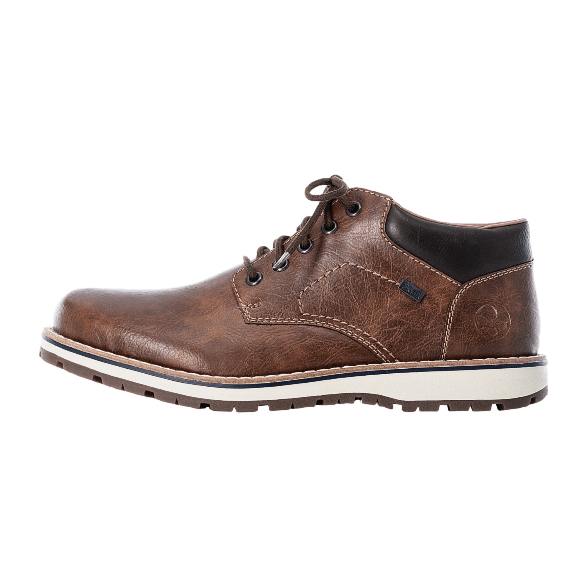 Rieker Men's Brown Lace-Up Shoes Comfortable Stylish Durable with RiekerTex Technology
