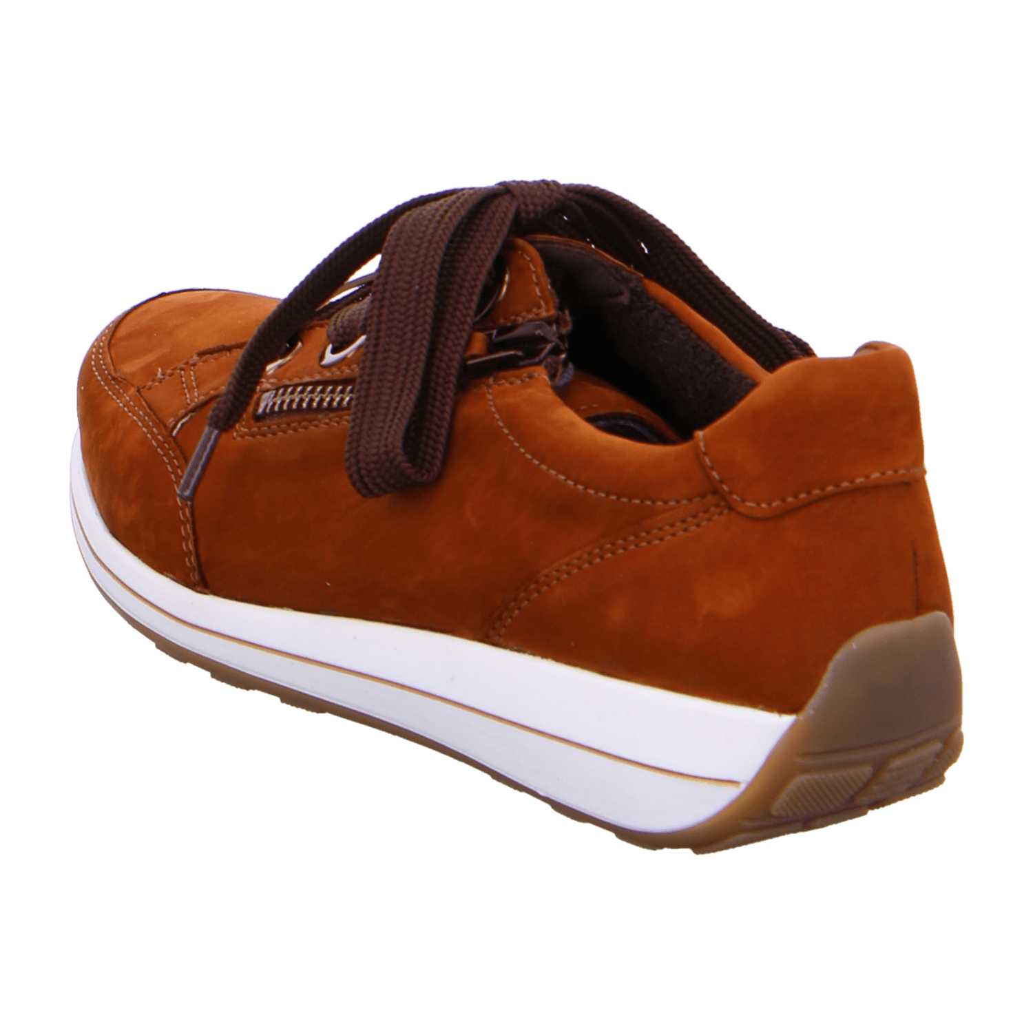 ARA Women's Brown Suede Lace-Up Sneakers with Closed Toe