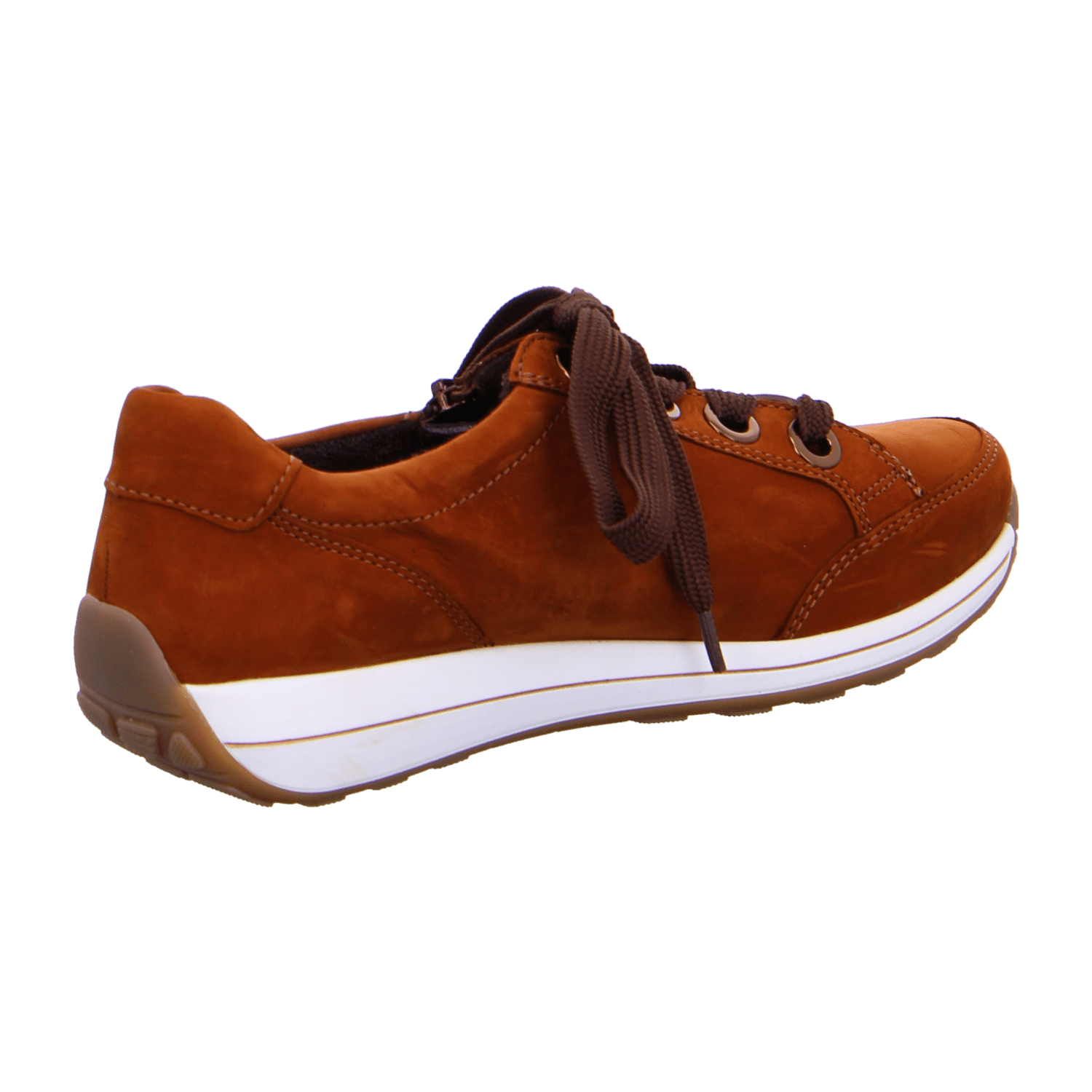 ARA Women's Brown Suede Lace-Up Sneakers with Closed Toe