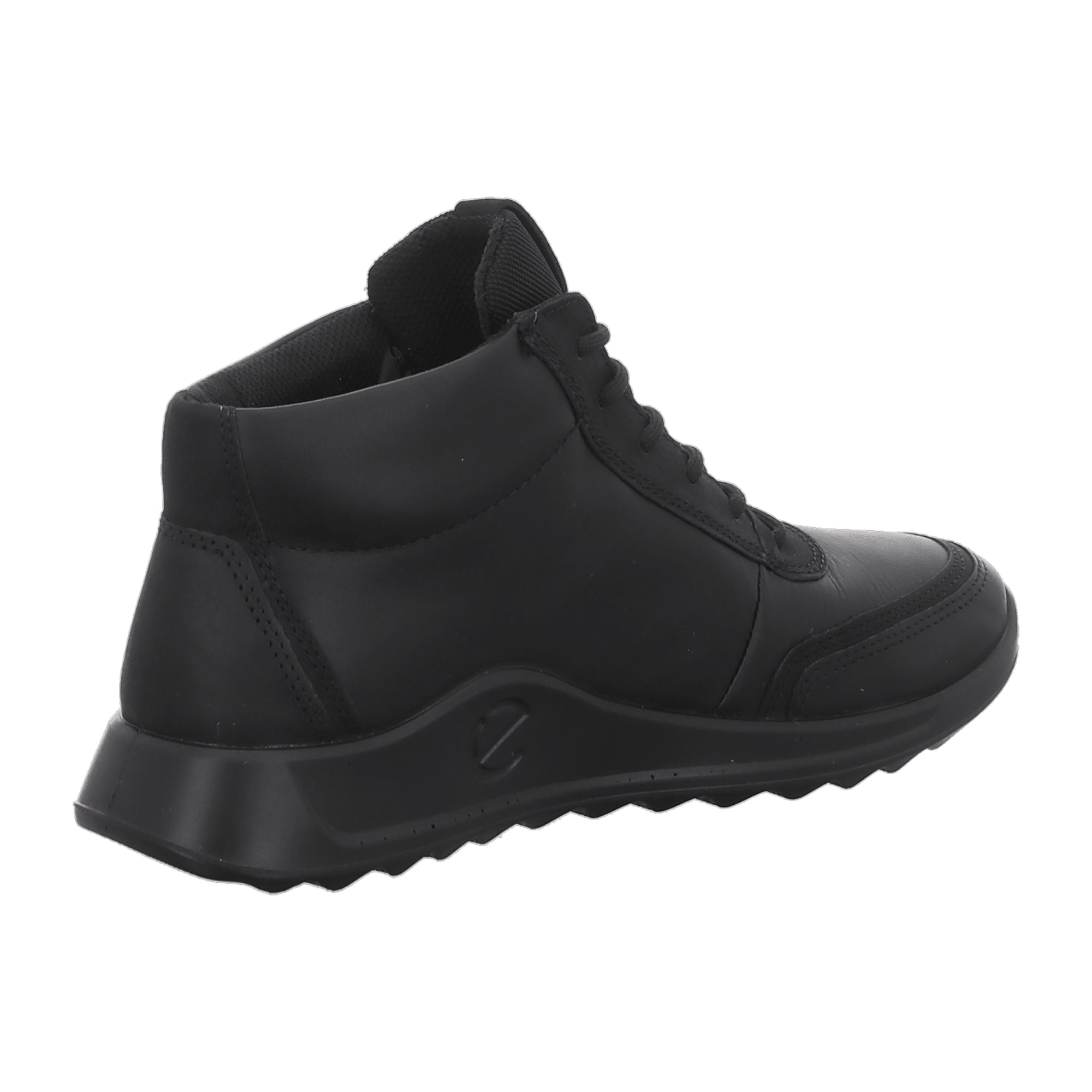Ecco Women's Black Leather Shoes - Durable & Stylish Footwear for Young Adults