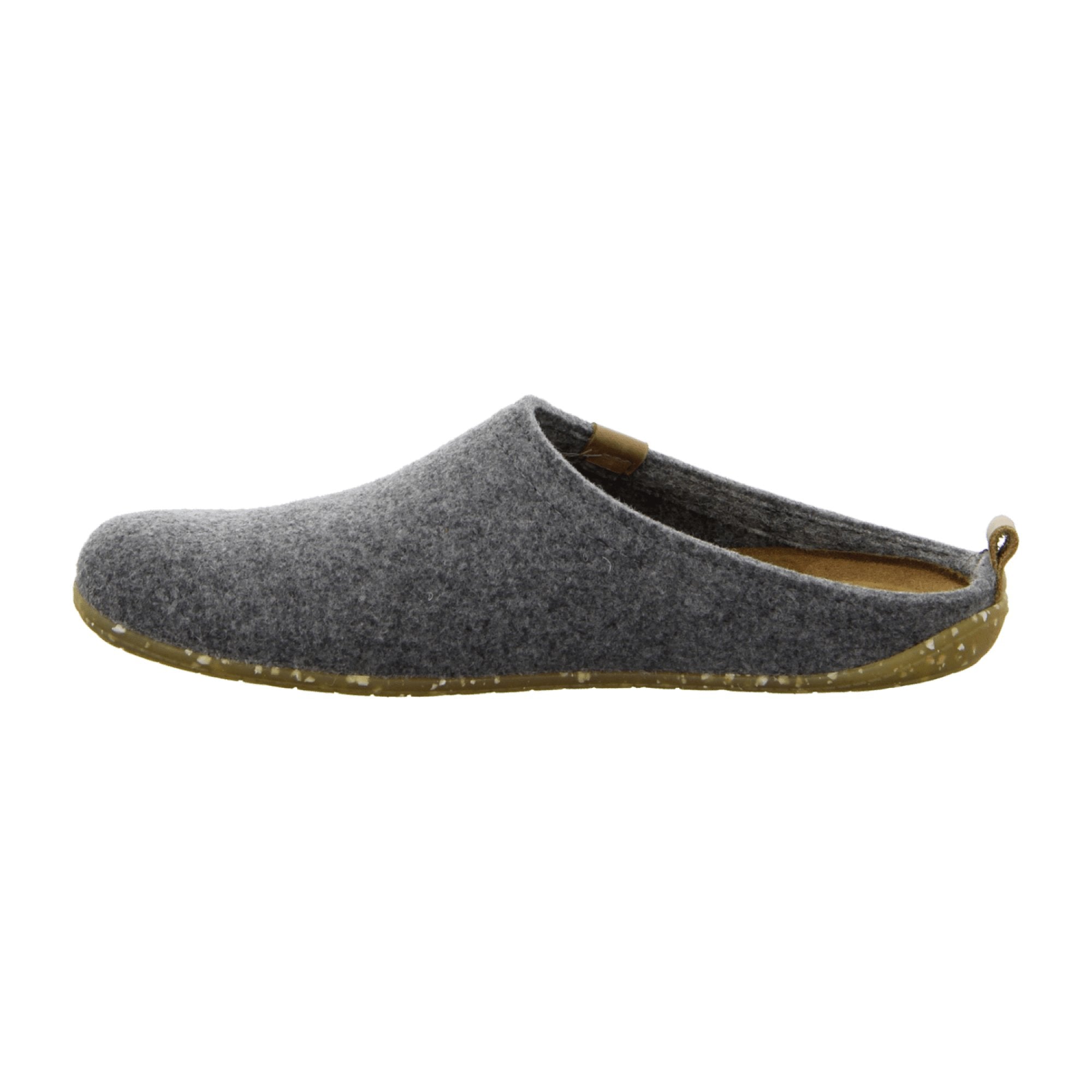 Rohde Men's Gray House Slippers Comfortable Textile Slip-On Winter Shoes