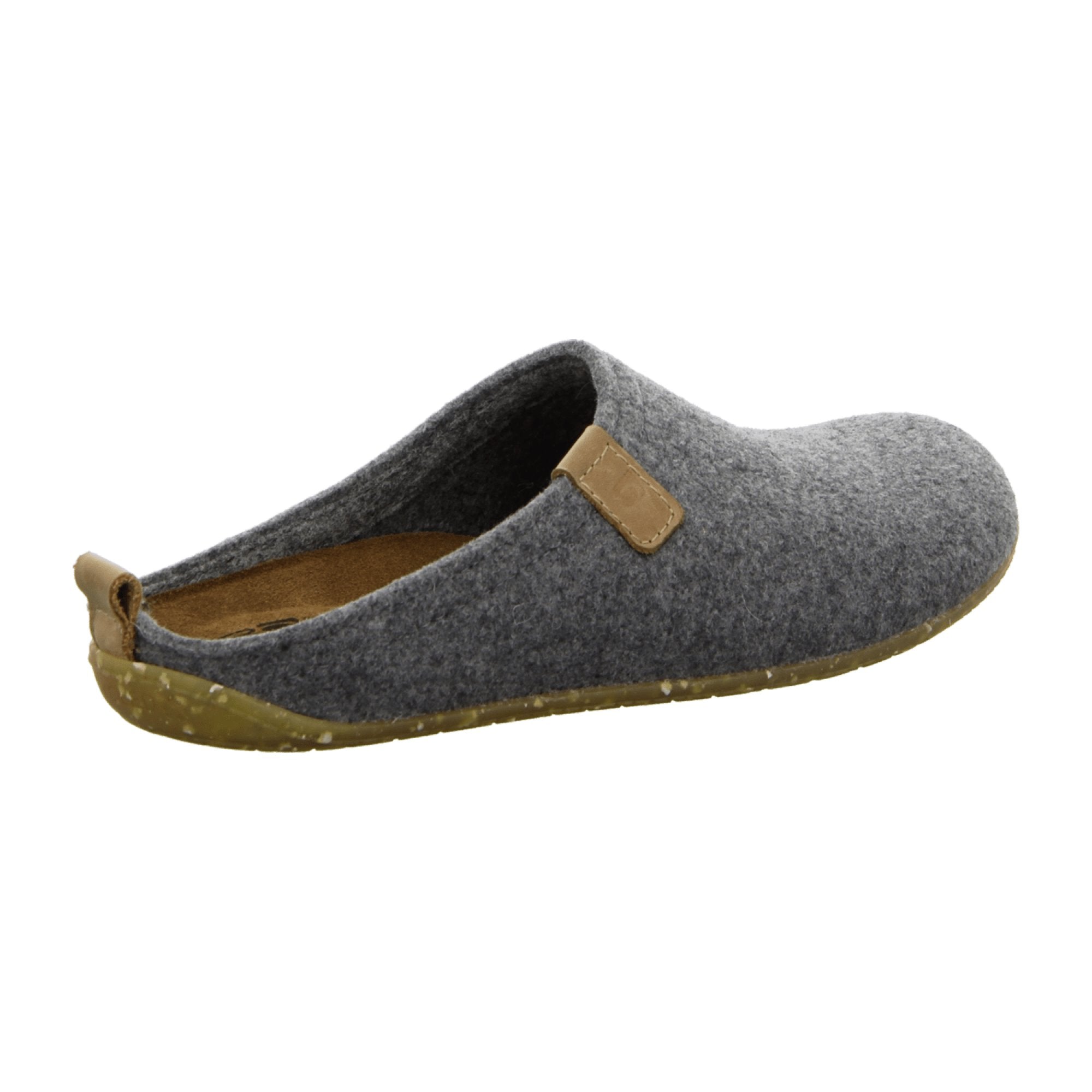 Rohde Men's Gray House Slippers Comfortable Textile Slip-On Winter Shoes