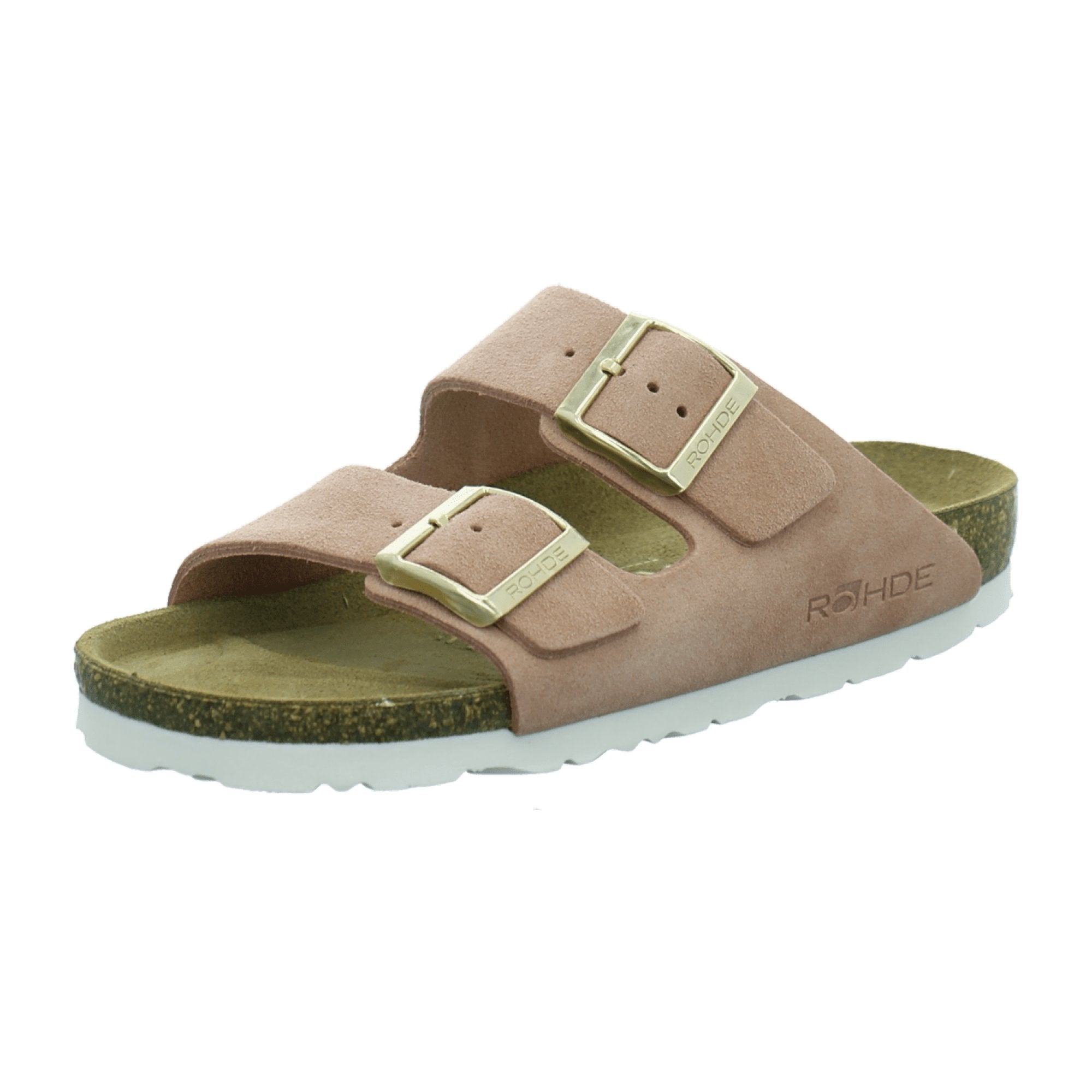 Rohde Alba Women's Pink Leather Sandals with Adjustable Strap and Open Toe