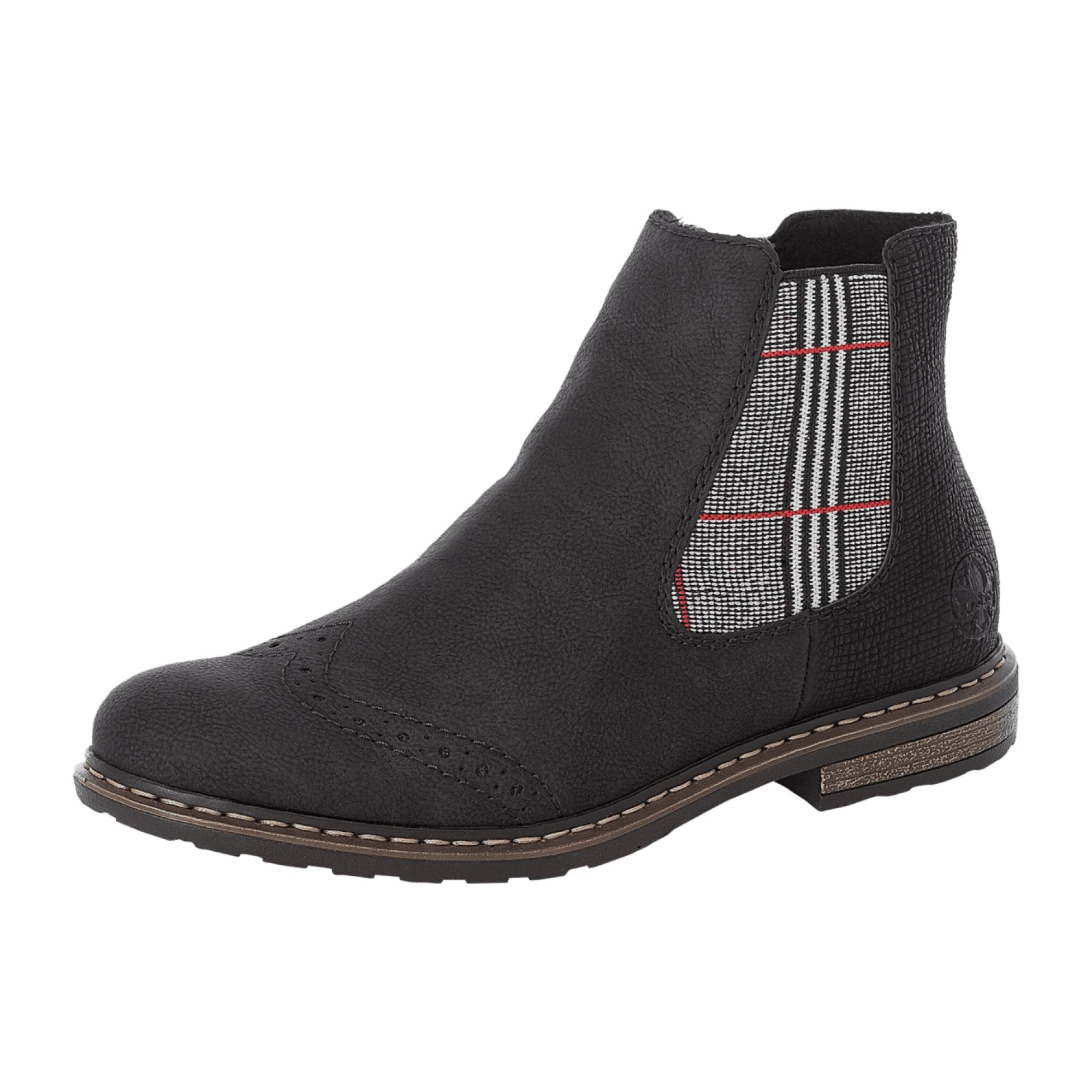 Rieker Women's Black Boots with Warm Lining and Zipper for Fall Winter