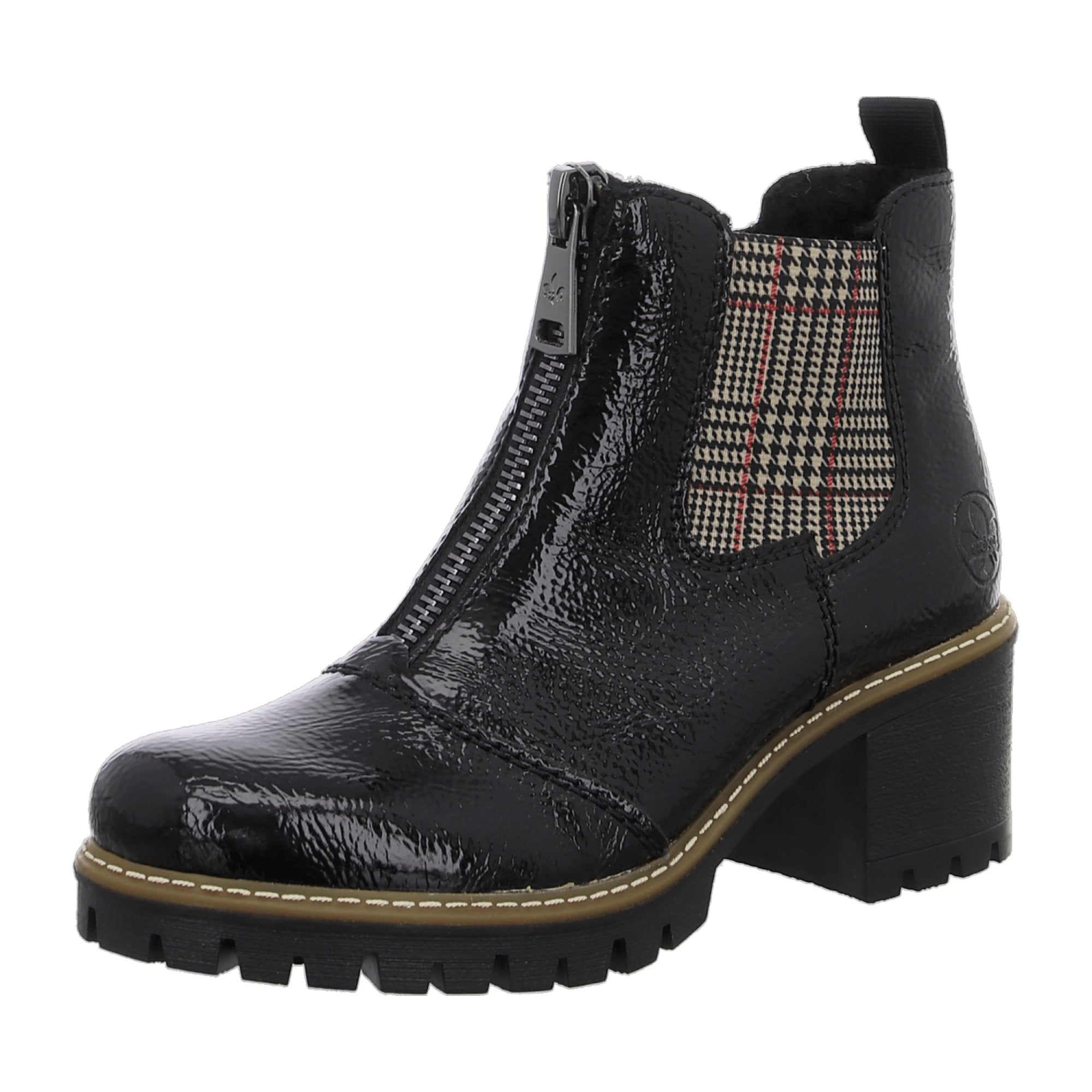 Rieker Black Chelsea Boots for Women Y8651-01 with Warm Lining and Comfort System