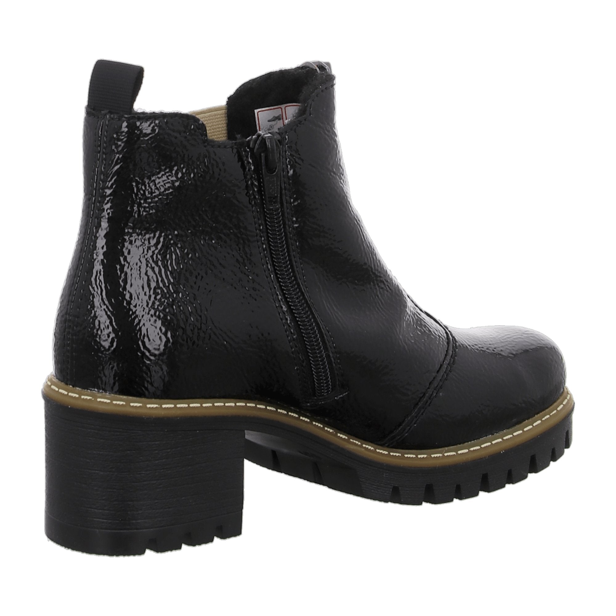 Rieker Black Chelsea Boots for Women Y8651-01 with Warm Lining and Comfort System