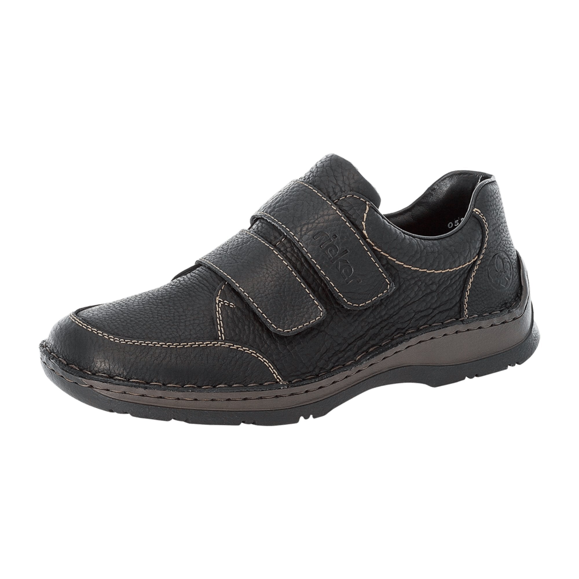 Rieker Black Shoes with Velcro Closure Comfortable and Stylish Footwear