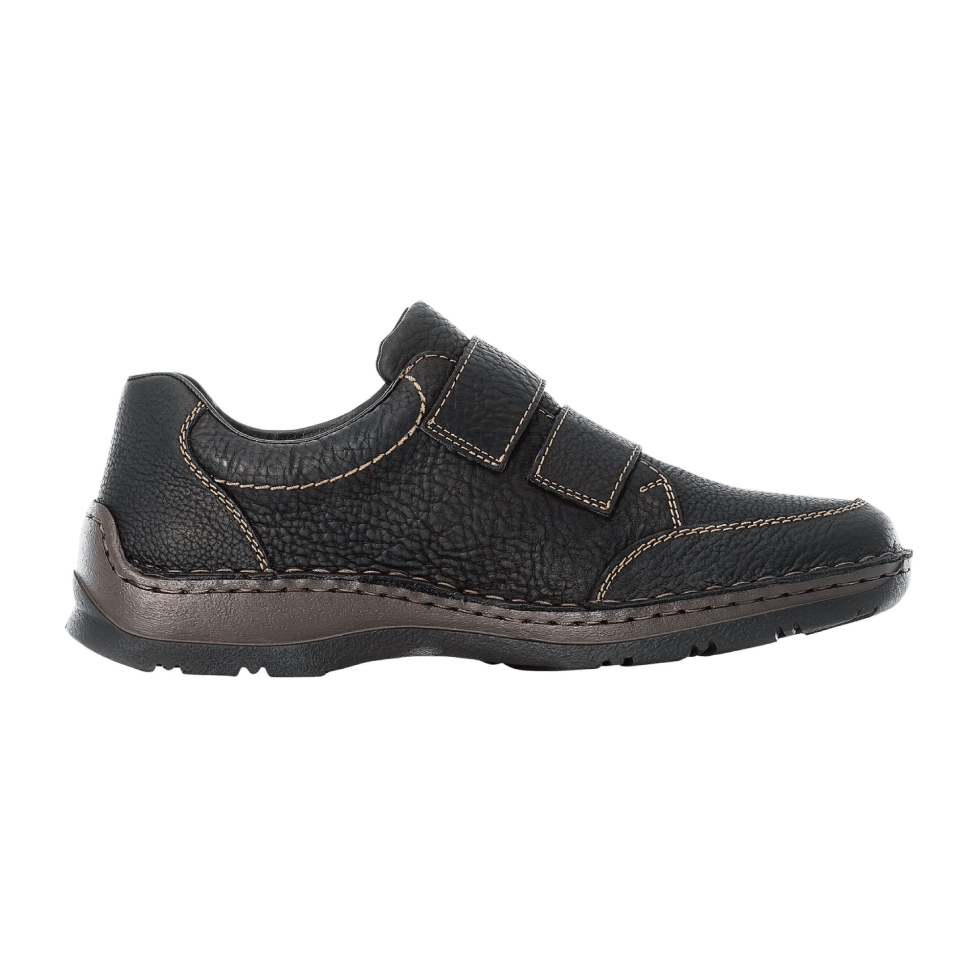 Rieker Black Shoes with Velcro Closure Comfortable and Stylish Footwear