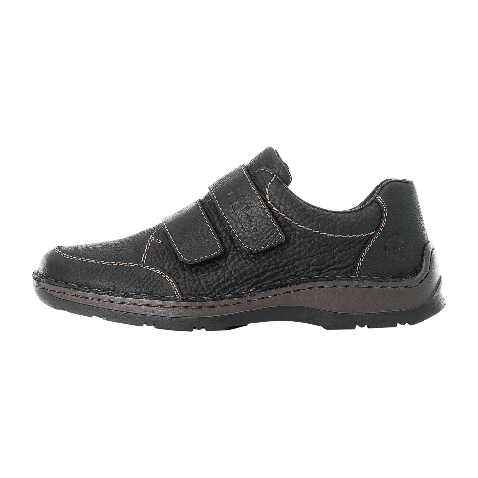 Rieker Black Shoes with Velcro Closure Comfortable and Stylish Footwear