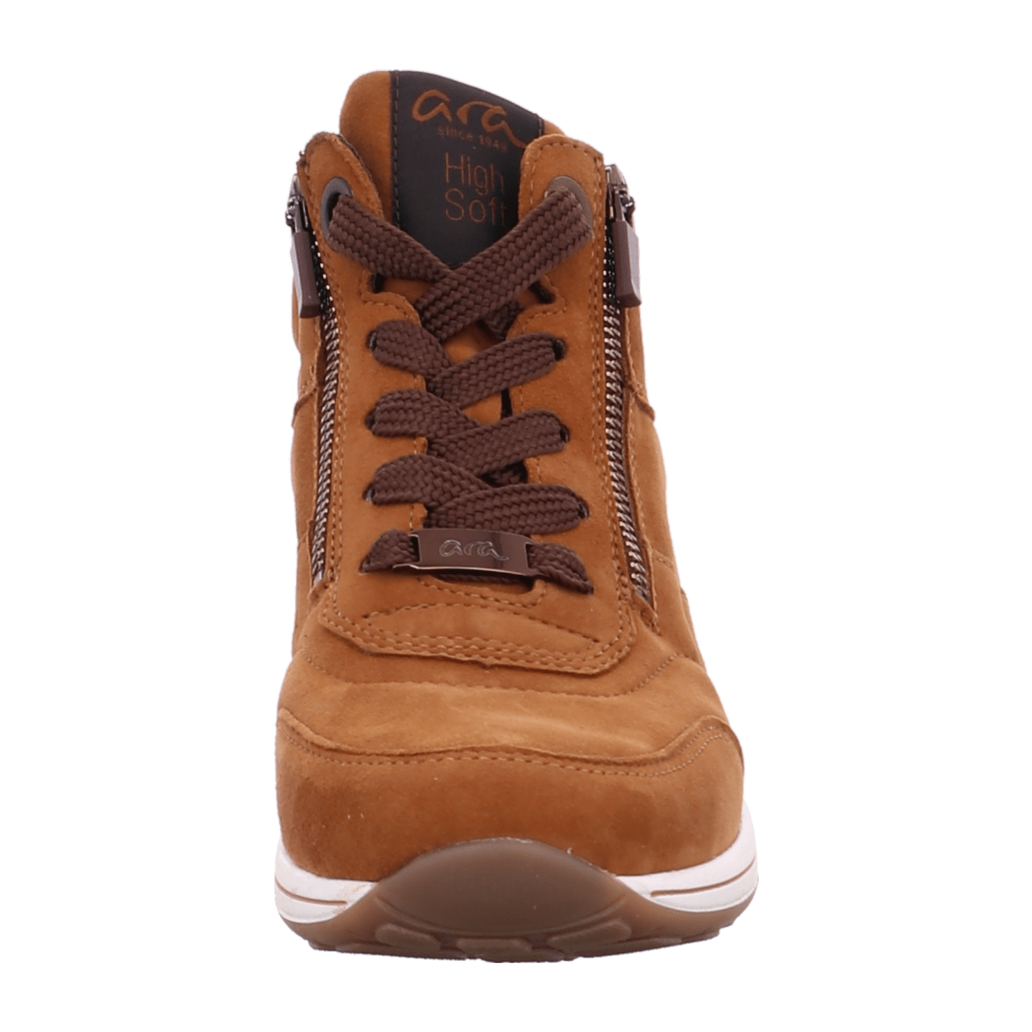 ARA Octo Women's Brown Suede Sneakers with Round Toe
