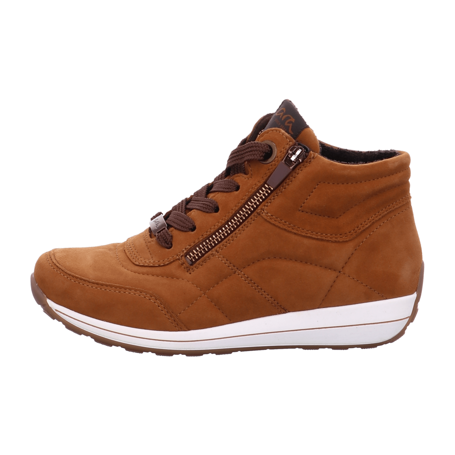 ARA Octo Women's Brown Suede Sneakers with Round Toe