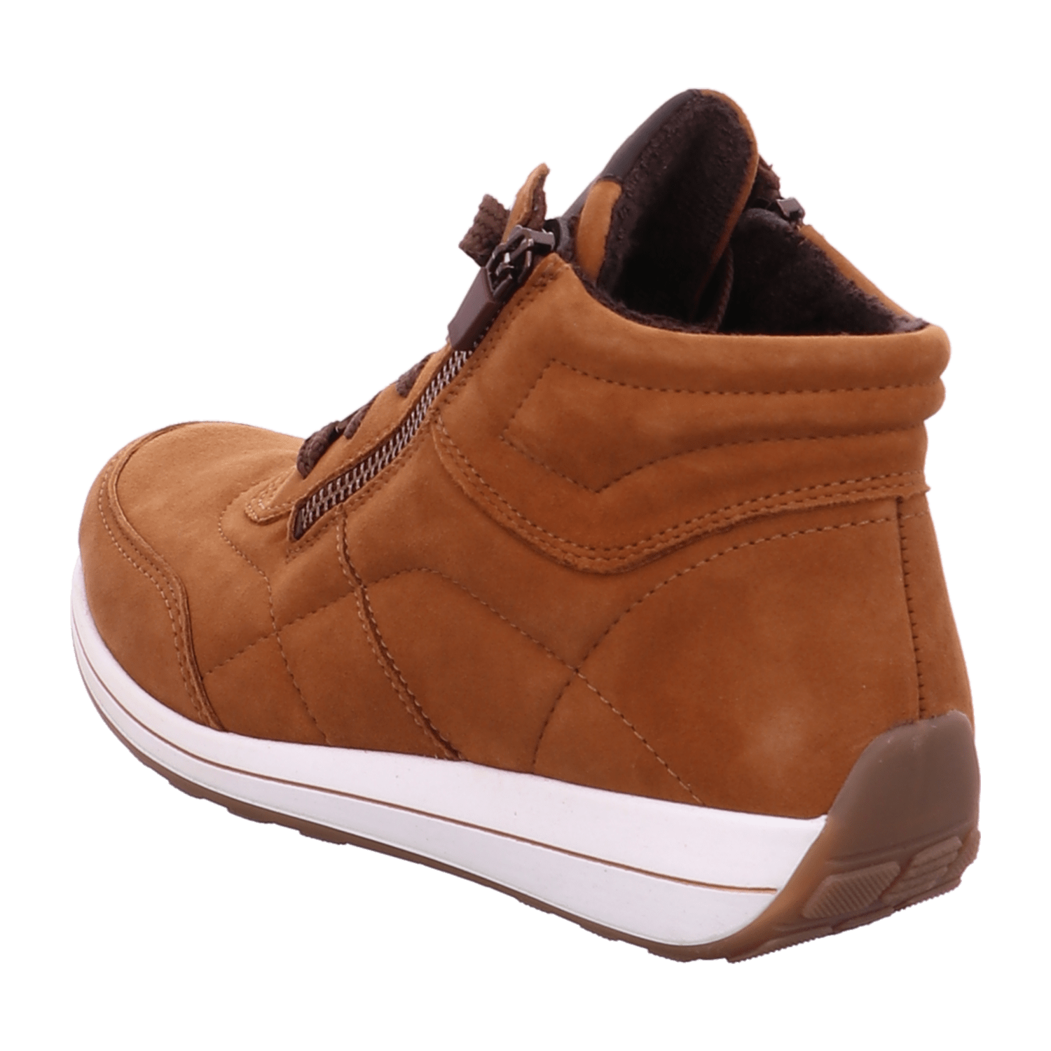 ARA Octo Women's Brown Suede Sneakers with Round Toe