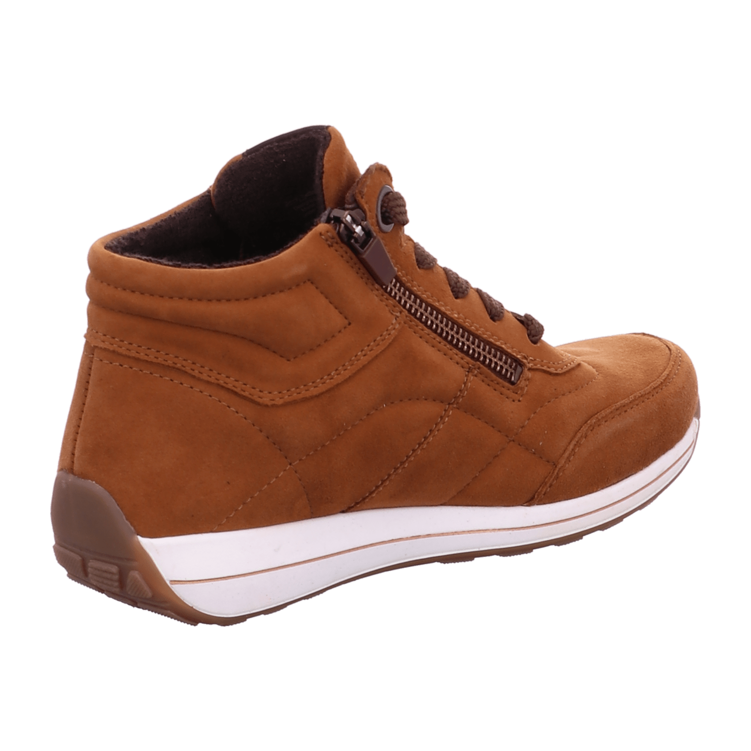 ARA Octo Women's Brown Suede Sneakers with Round Toe