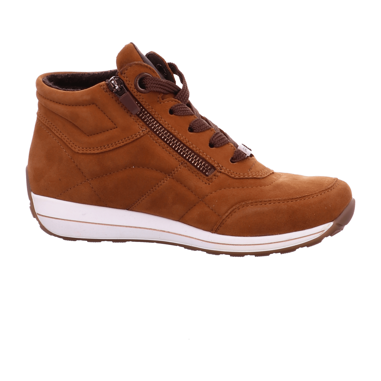 ARA Octo Women's Brown Suede Sneakers with Round Toe