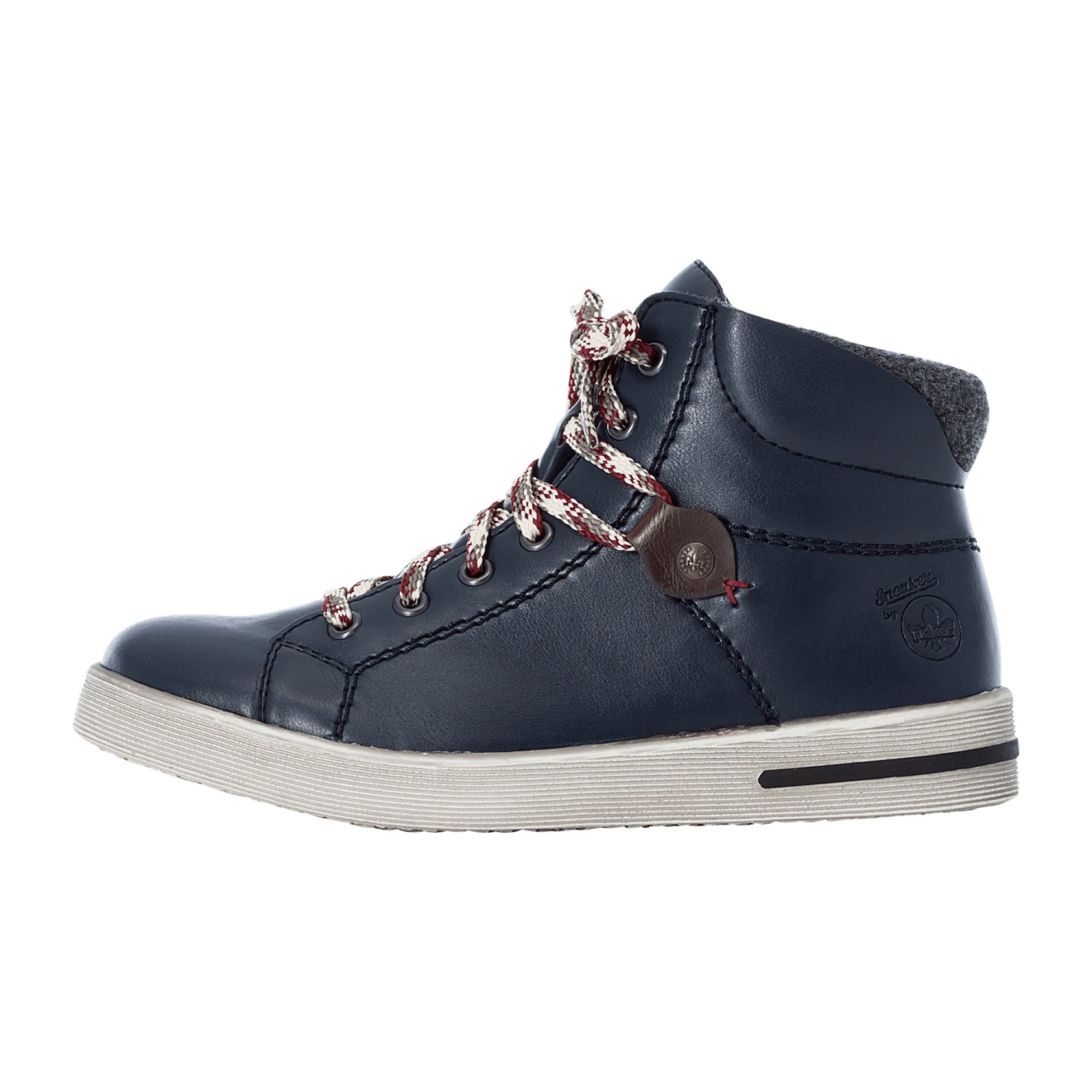 Rieker Women's Blue Comfort Boots L3139-14 with Polyester Lining and Rubber Sole