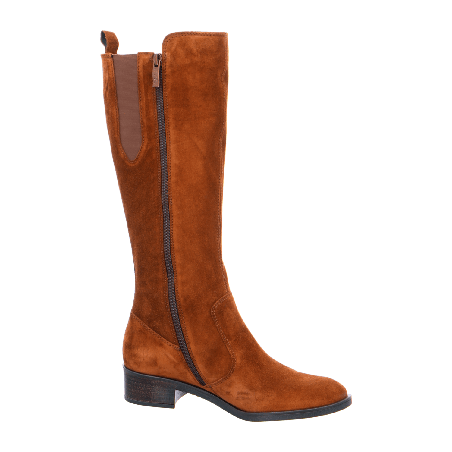 ARA PARKER PARK Women's Leather Ankle Boots with Zipper - Classic Brown Full-Grain Leather Chelsea Boots