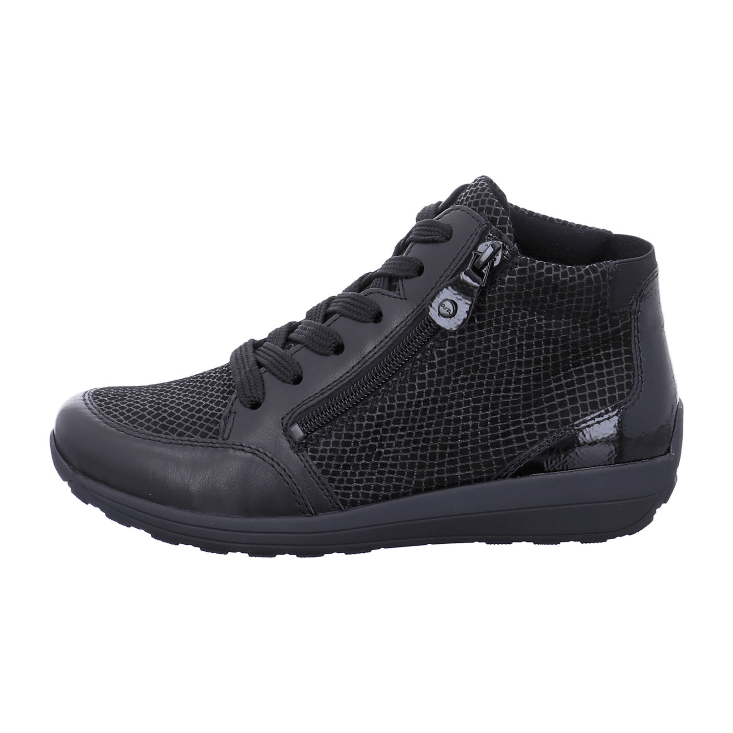 ARA MERANO Women's Zip Ankle Boots with Round Toe in Black