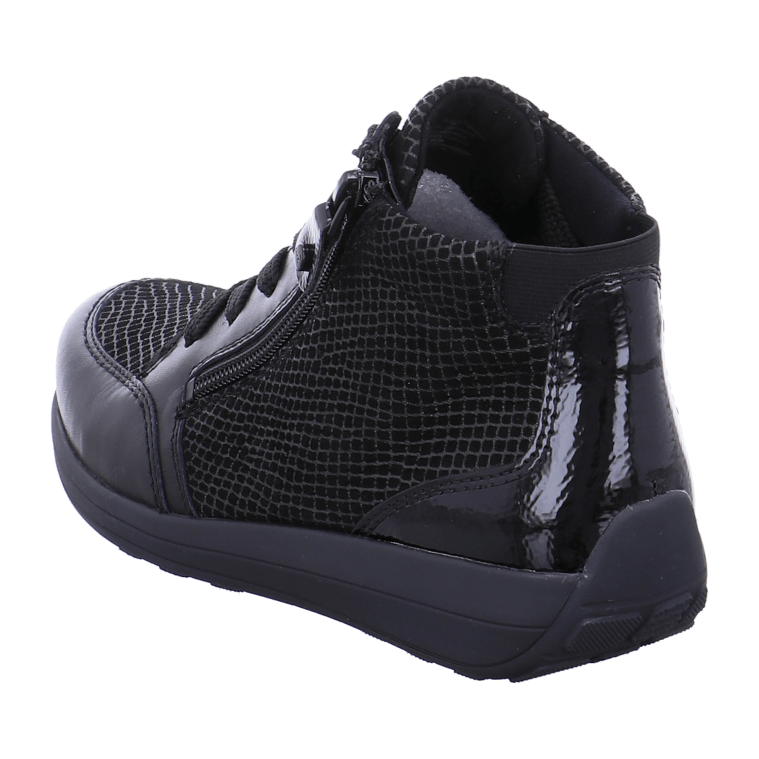 ARA MERANO Women's Zip Ankle Boots with Round Toe in Black