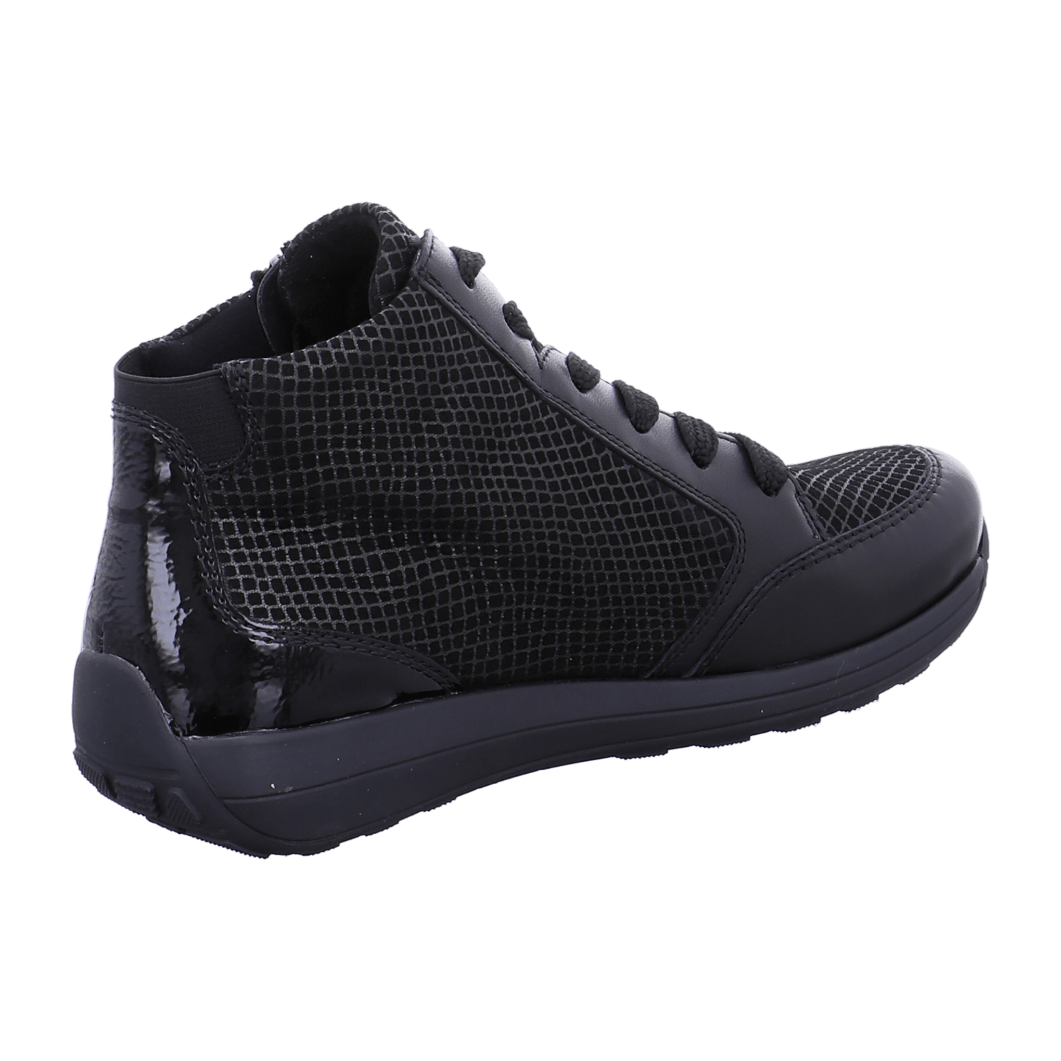 ARA MERANO Women's Zip Ankle Boots with Round Toe in Black