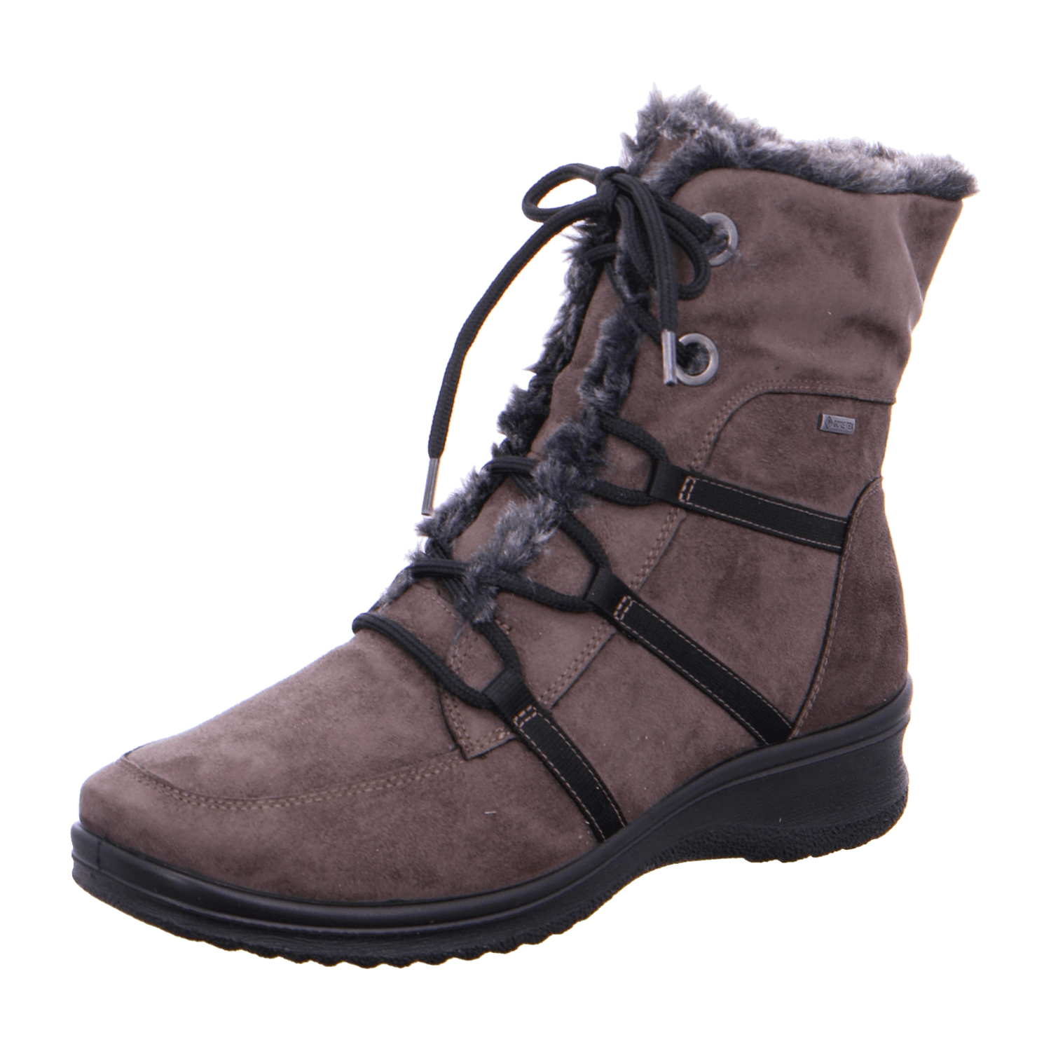 ARA Women's MUNICH-GTX Boots in Grey with Zipper - Synthetic Snow Boots