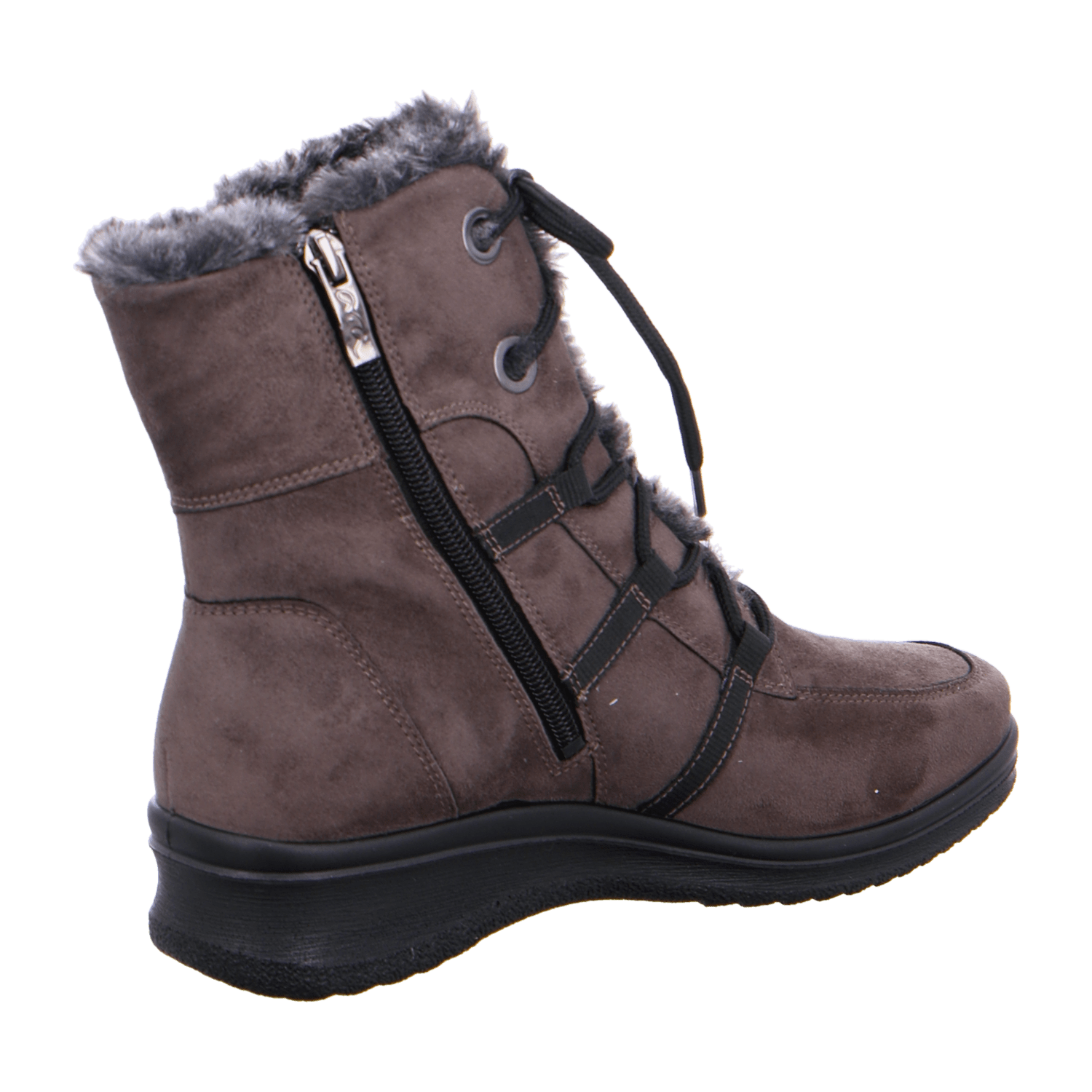 ARA Women's MUNICH-GTX Boots in Grey with Zipper - Synthetic Snow Boots