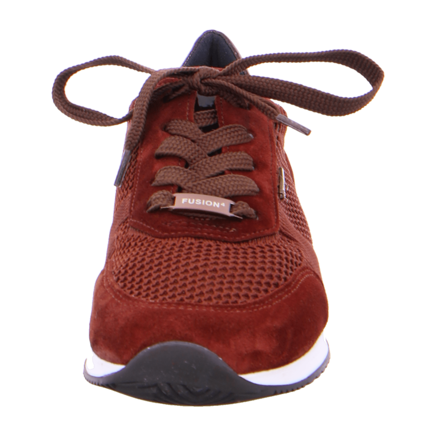 ARA LISBON Women's Sneakers in Red Nubuck Leather with Lace-Up Closure