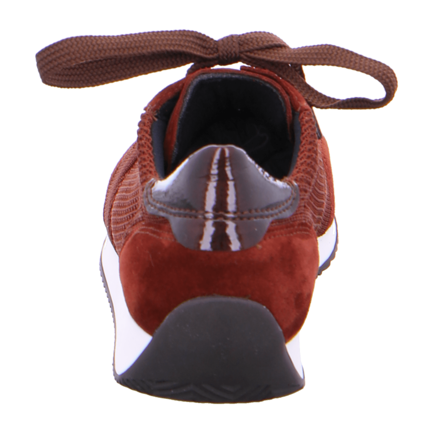 ARA LISBON Women's Sneakers in Red Nubuck Leather with Lace-Up Closure