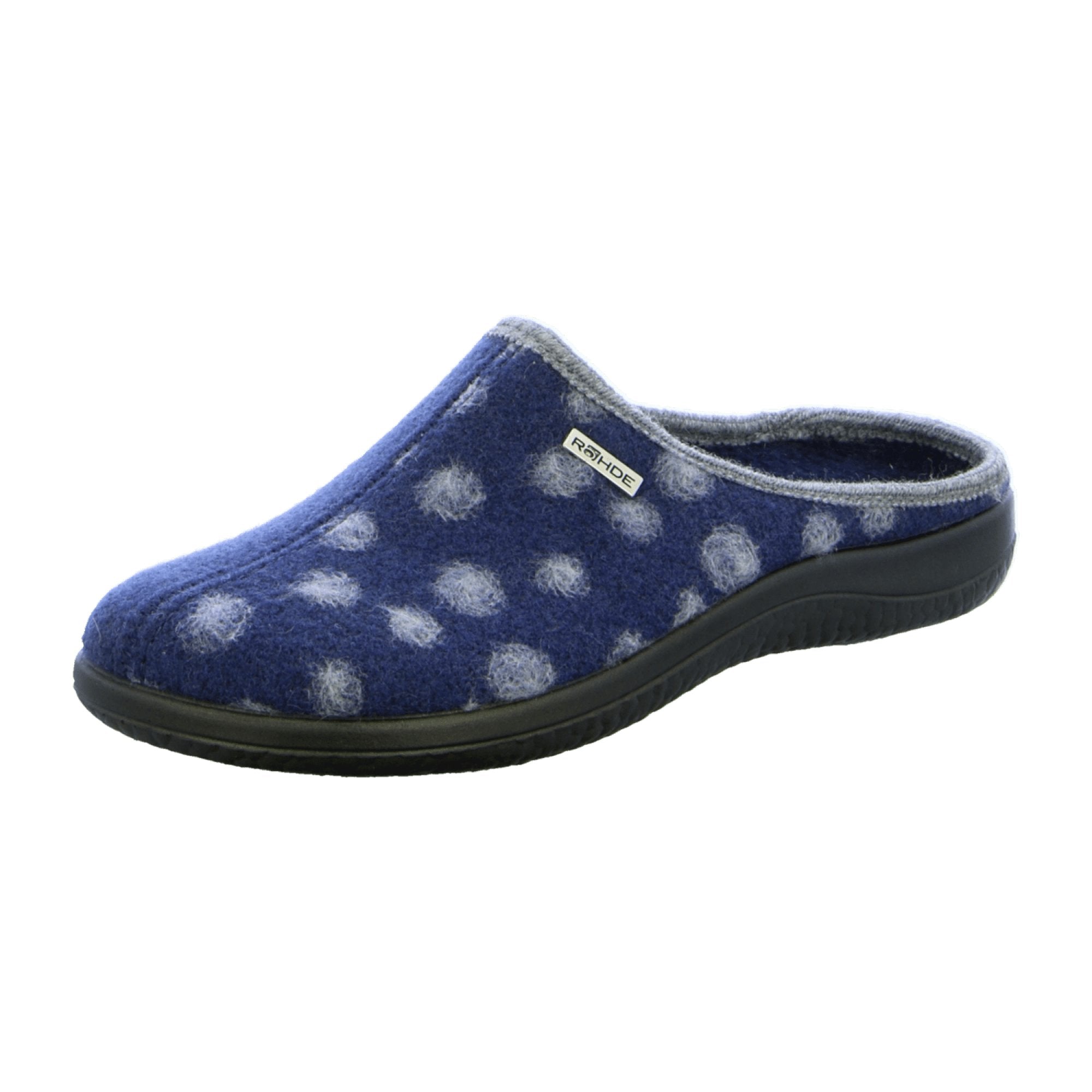 Rohde 6551 Blue Women's Slip-On Shoes Textile Upper Removable Insole