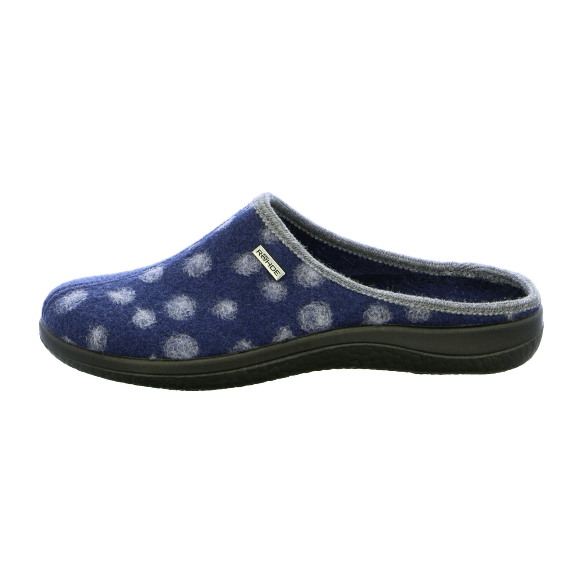 Rohde 6551 Blue Women's Slip-On Shoes Textile Upper Removable Insole