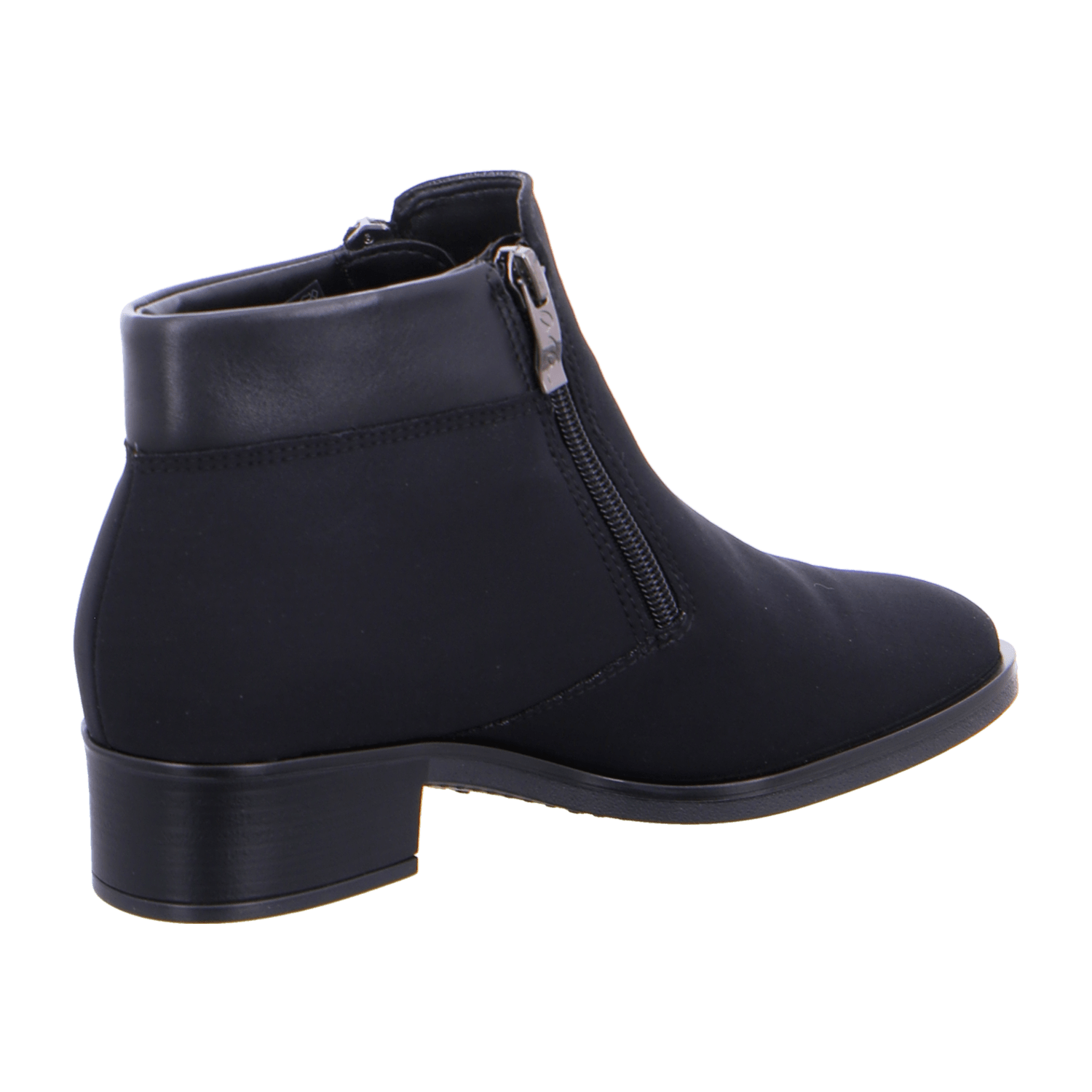 ARA PARKER Women's Leather Ankle Boots with Zipper in Black, Classic Round Toe with Gore-Tex Lining