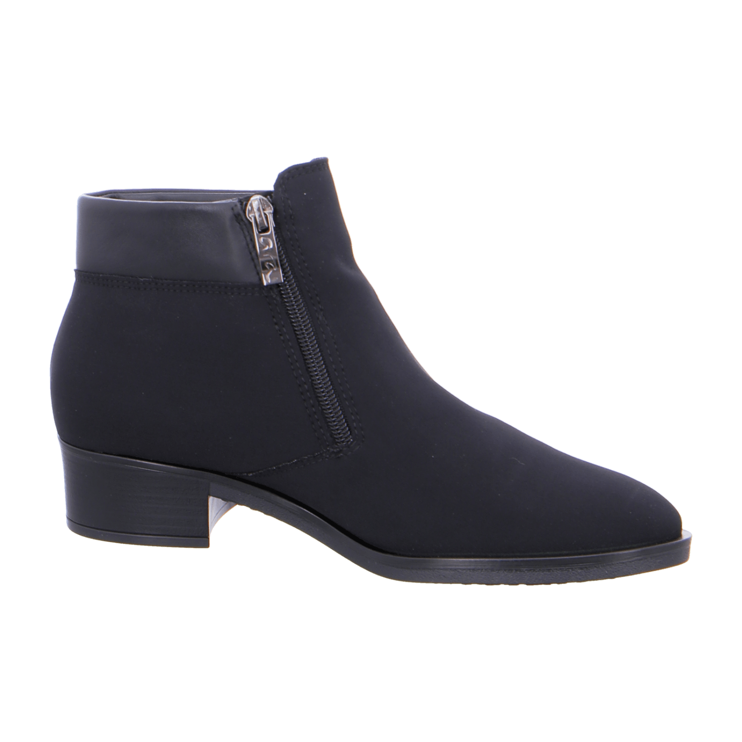 ARA PARKER Women's Leather Ankle Boots with Zipper in Black, Classic Round Toe with Gore-Tex Lining
