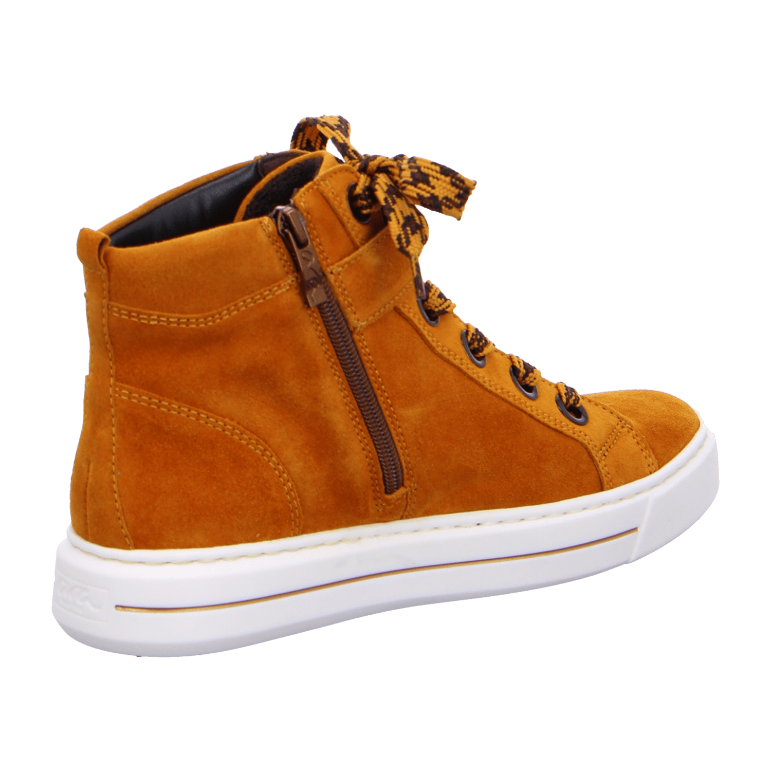 ARA COURTYARD Women's Cold-Weather Nubuck Sneakers - Yellow Lace-Up Boots