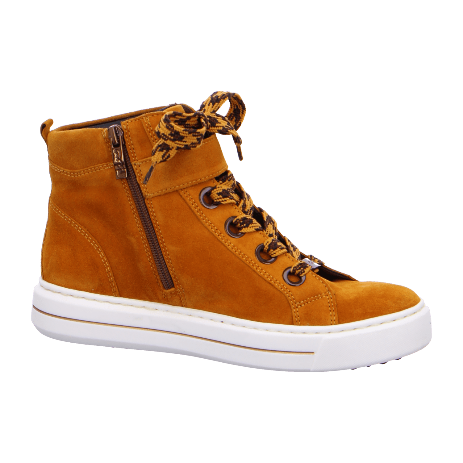 ARA COURTYARD Women's Cold-Weather Nubuck Sneakers - Yellow Lace-Up Boots