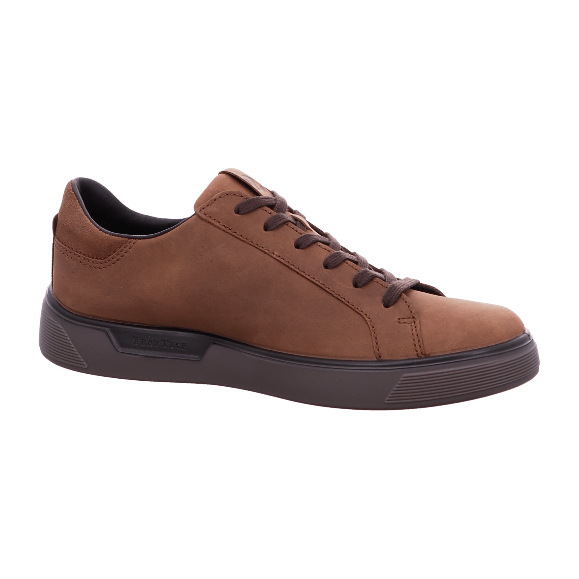Ecco Street Tray Men's Casual Brown Leather Shoes - Stylish & Durable